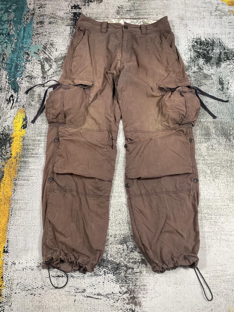 Japanese Brand × Vintage Parachute Bondage Utility Multi Pocket Light Cargo Pants Size US 31 - 1 Thumbnail