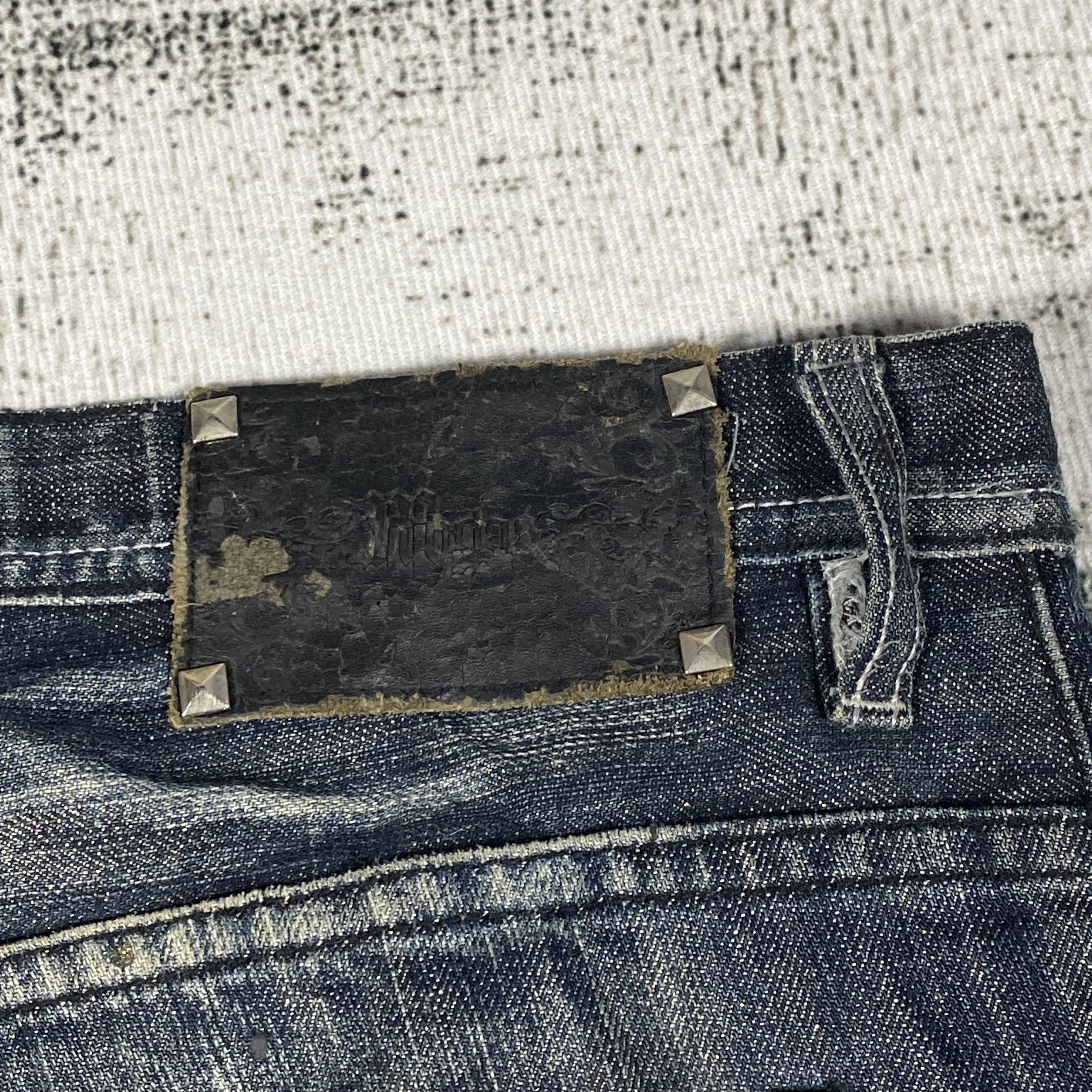 Japanese Brand RARE🔥Low Rise Flare Pants Rusty Wash Splash Paint Distress Size US 29 - 14 Thumbnail