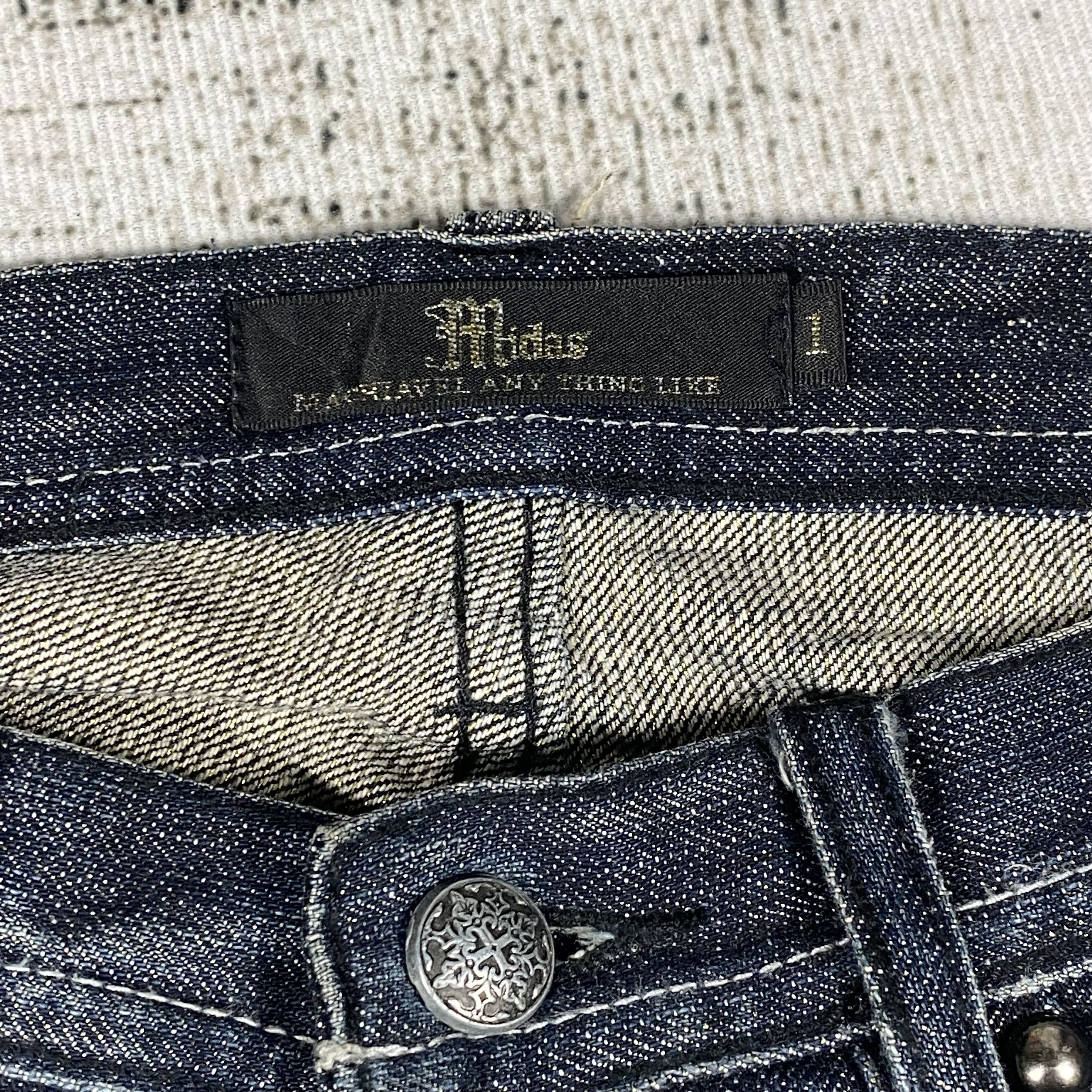 Japanese Brand RARE🔥Low Rise Flare Pants Rusty Wash Splash Paint Distress Size US 29 - 8 Thumbnail