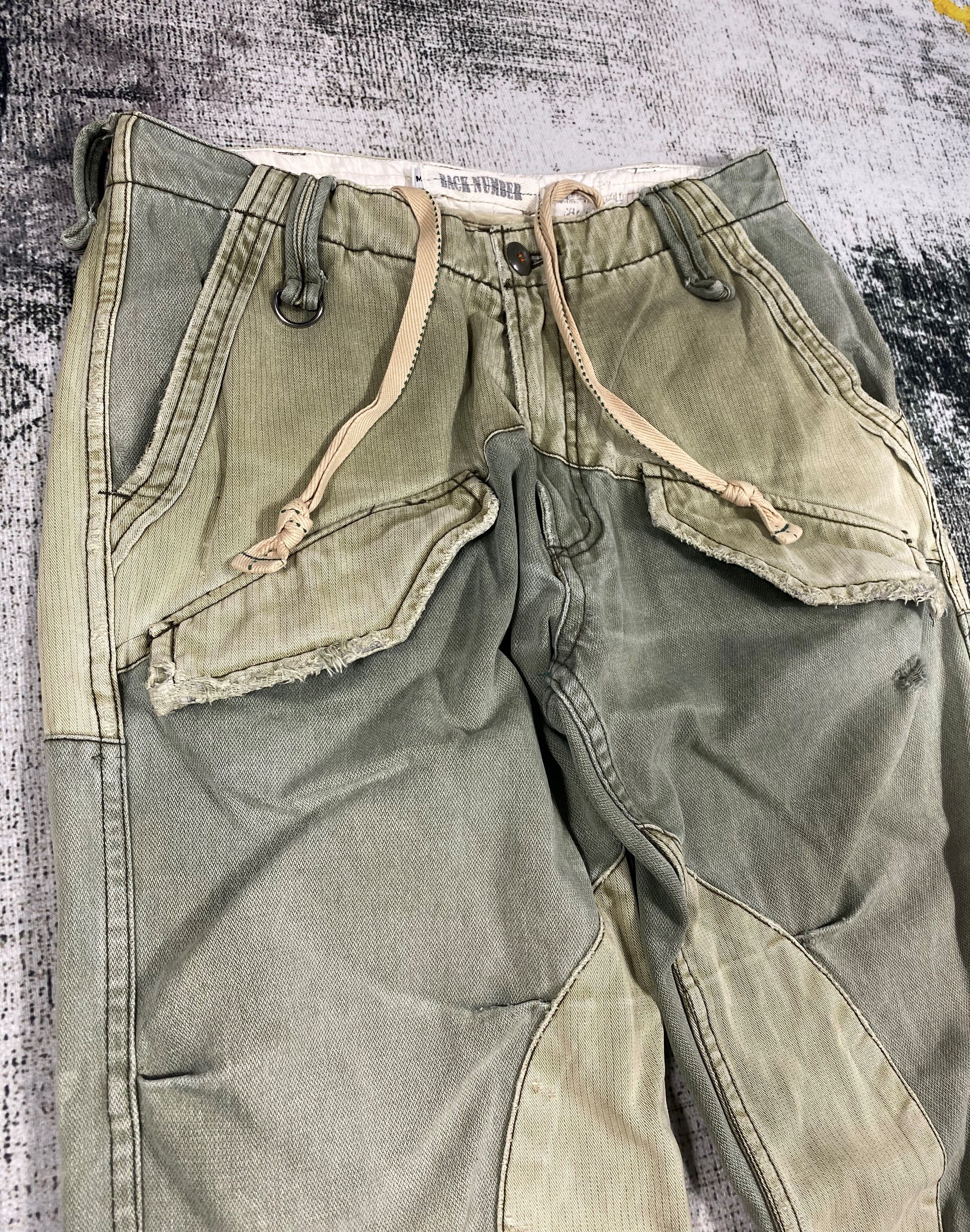 Japanese Brand × Vintage Japanese Sunfaded Back Number Utility Tactical 6 Pockets Size US 30 / EU 46 - 6 Thumbnail