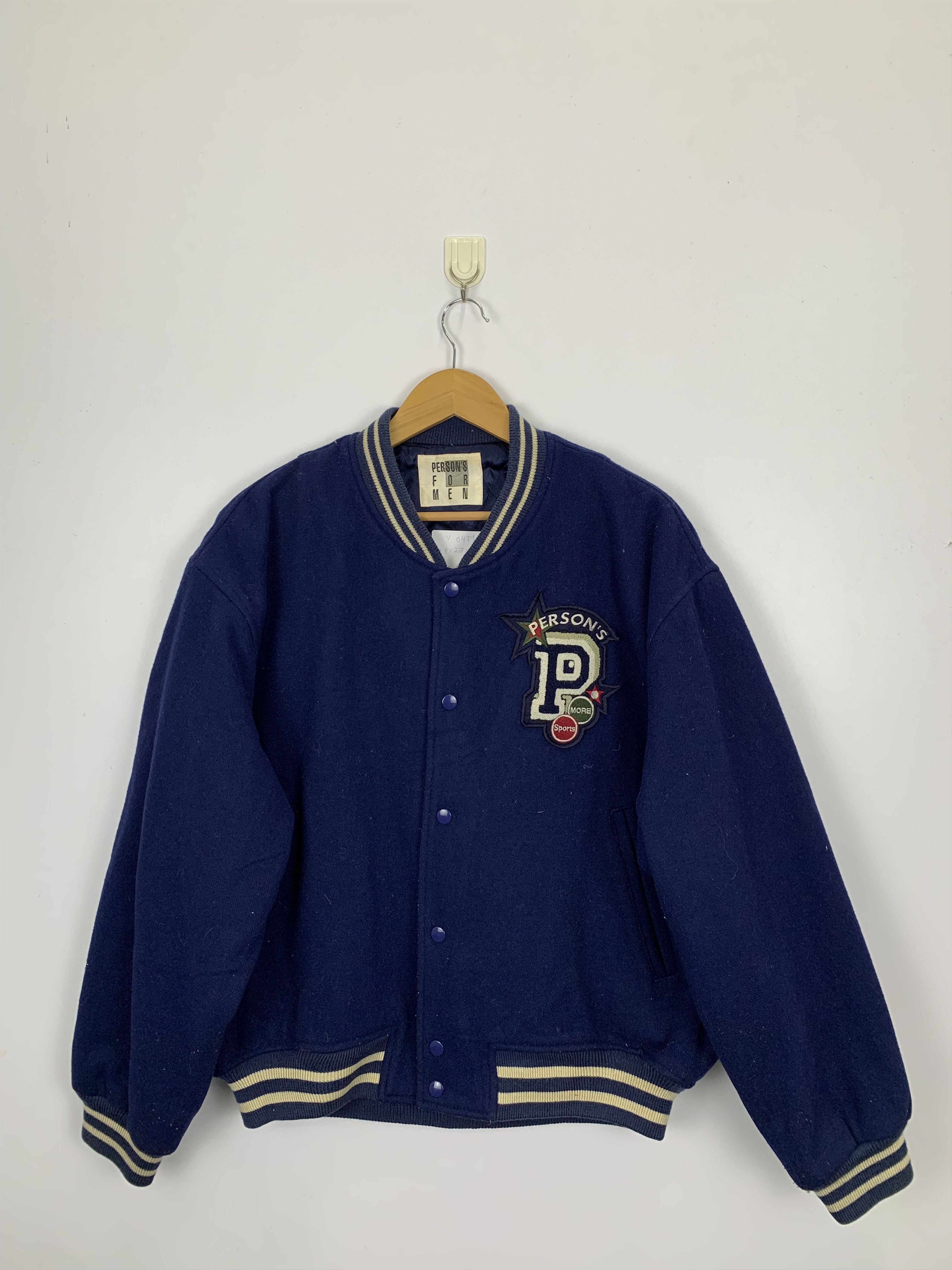 PERSON'S Vintage 90s Persons For Men Varsity Embroidered Jacket V0479 Size US L / EU 52-54 / 3 - 2 Thumbnail