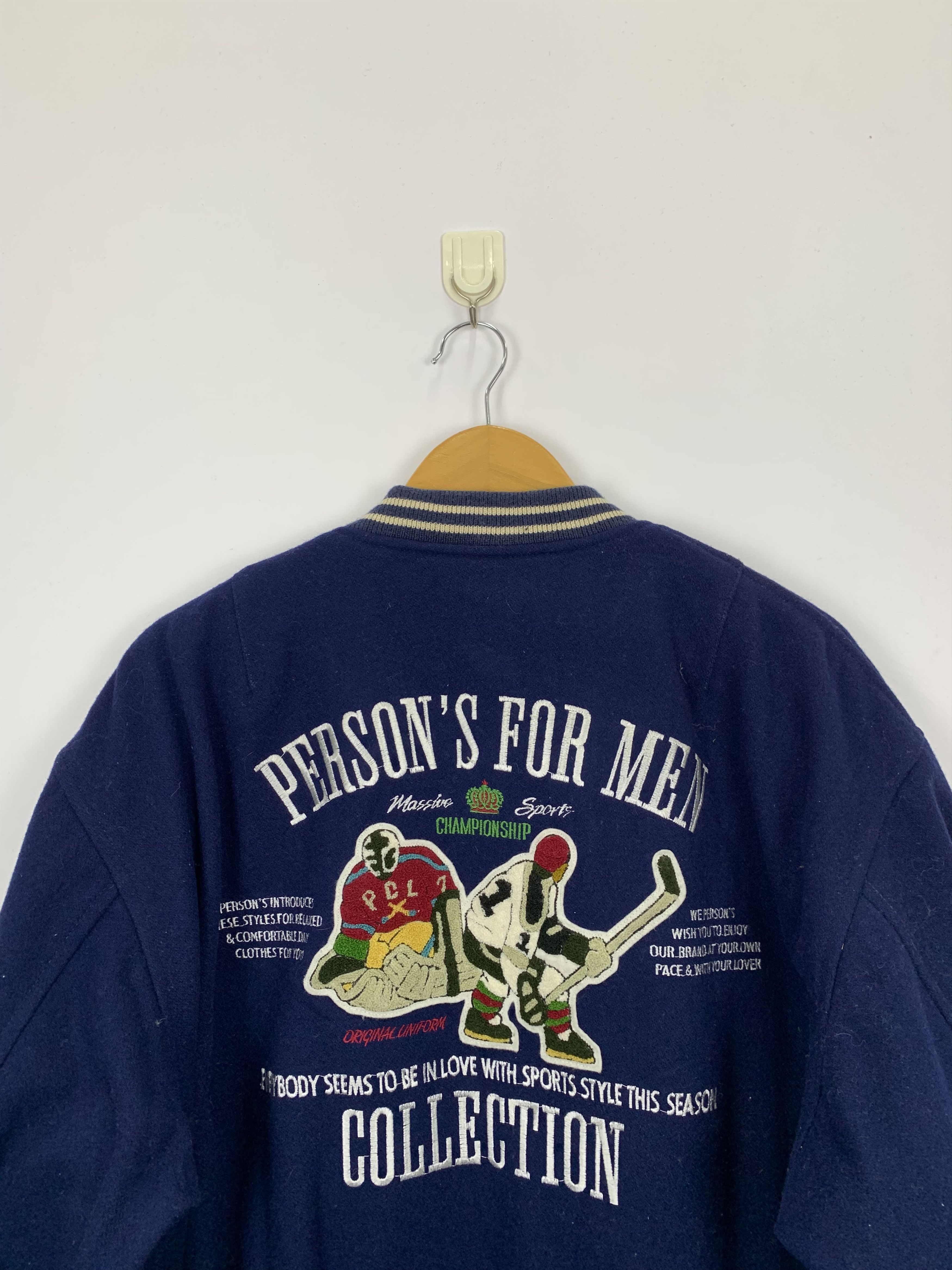 PERSON'S Vintage 90s Persons For Men Varsity Embroidered Jacket V0479 Size US L / EU 52-54 / 3 - 4 Thumbnail