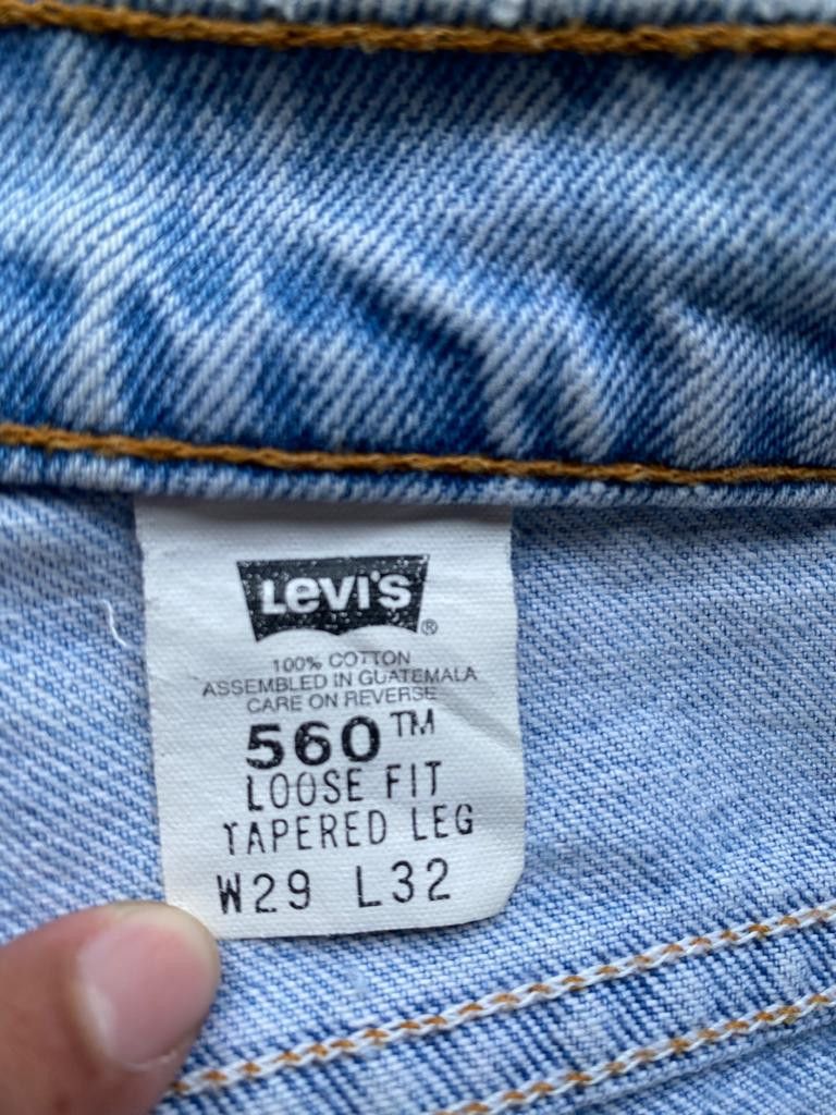 Levi's Vintage Clothing Vintage Light Wash Levi's 560 Orange Tab Released Hem Jeans Size US 28 / EU 44 - 11 Thumbnail