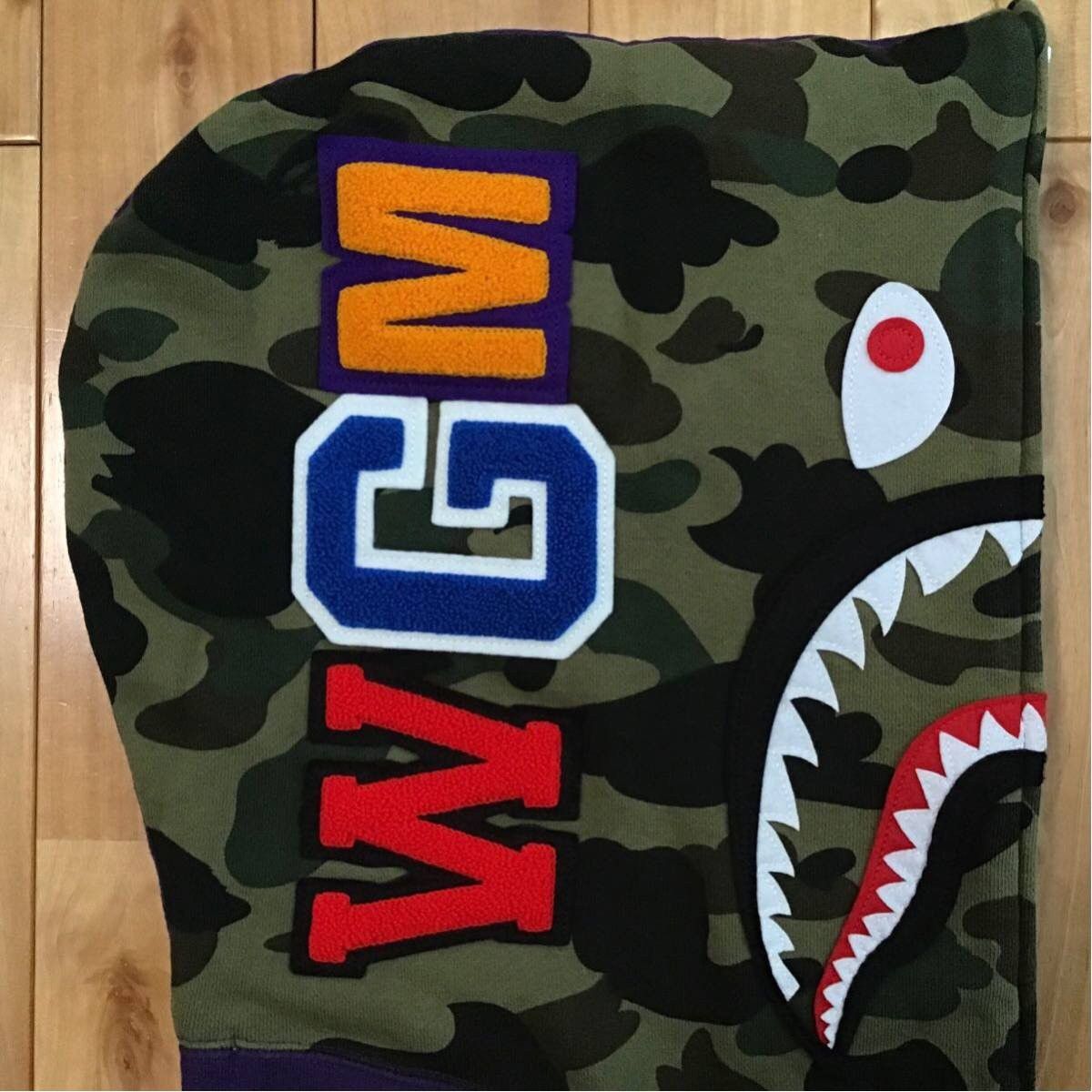 Bape BAPE purple × 1st camo green shark full zip hoodie APE Size US L / EU 52-54 / 3 - 4 Thumbnail