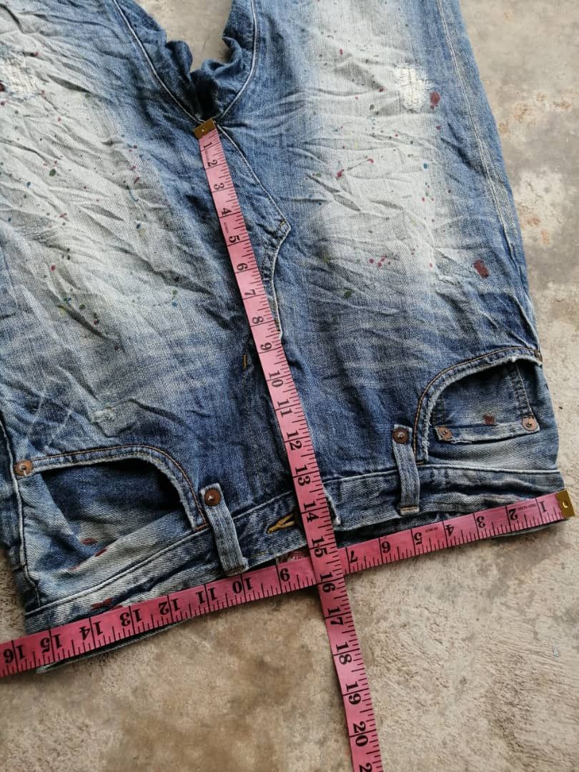 Japanese Brand Sugar Cube Japanese Painter Jeans Three Quarter Workwear Size US 31 - 13 Thumbnail
