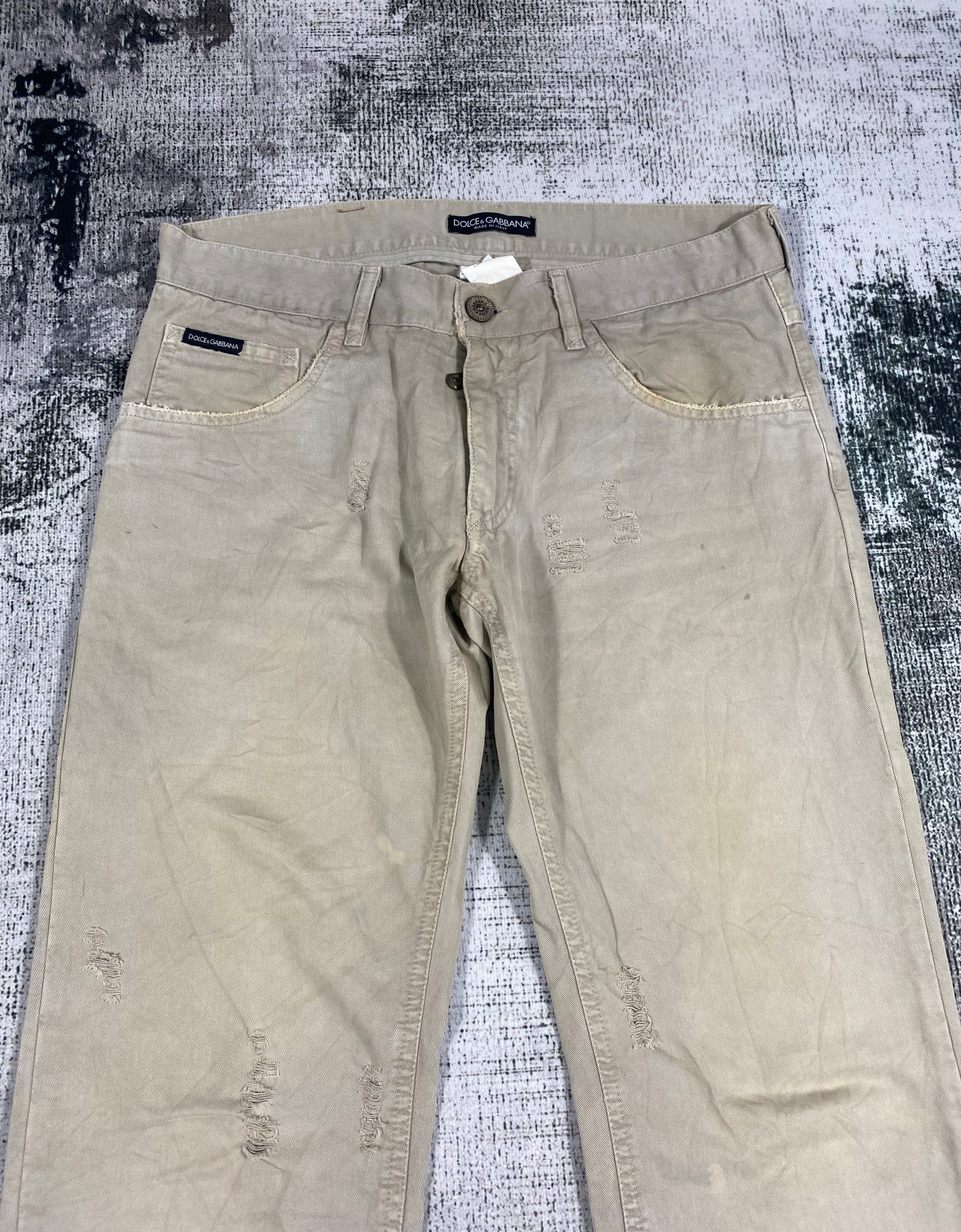 Dolce & Gabbana RARE🔥Low Rise Brown Washed Distressed Light Denim Size US 30 / EU 46 - 3 Thumbnail