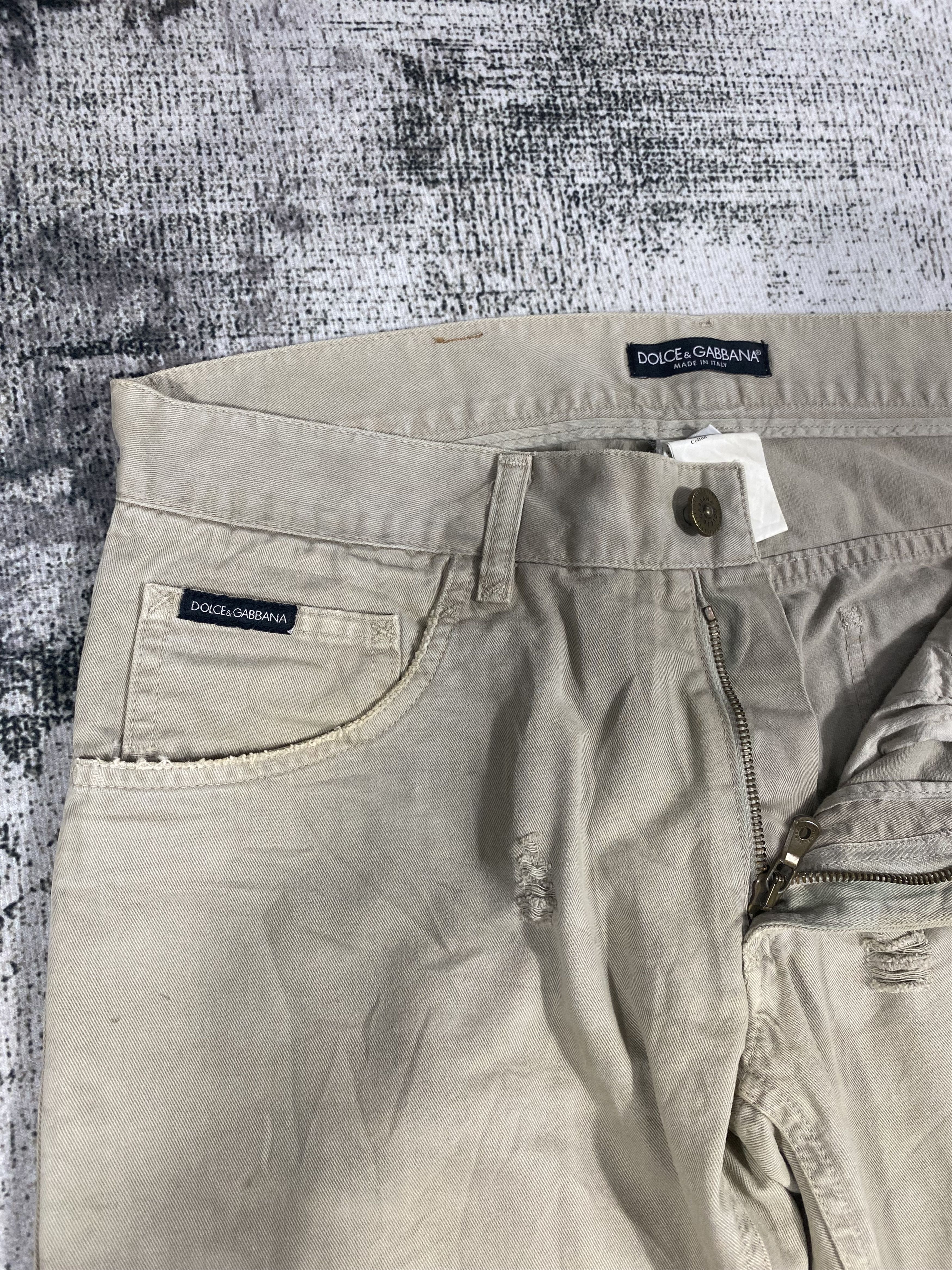 Dolce & Gabbana RARE🔥Low Rise Brown Washed Distressed Light Denim Size US 30 / EU 46 - 7 Thumbnail
