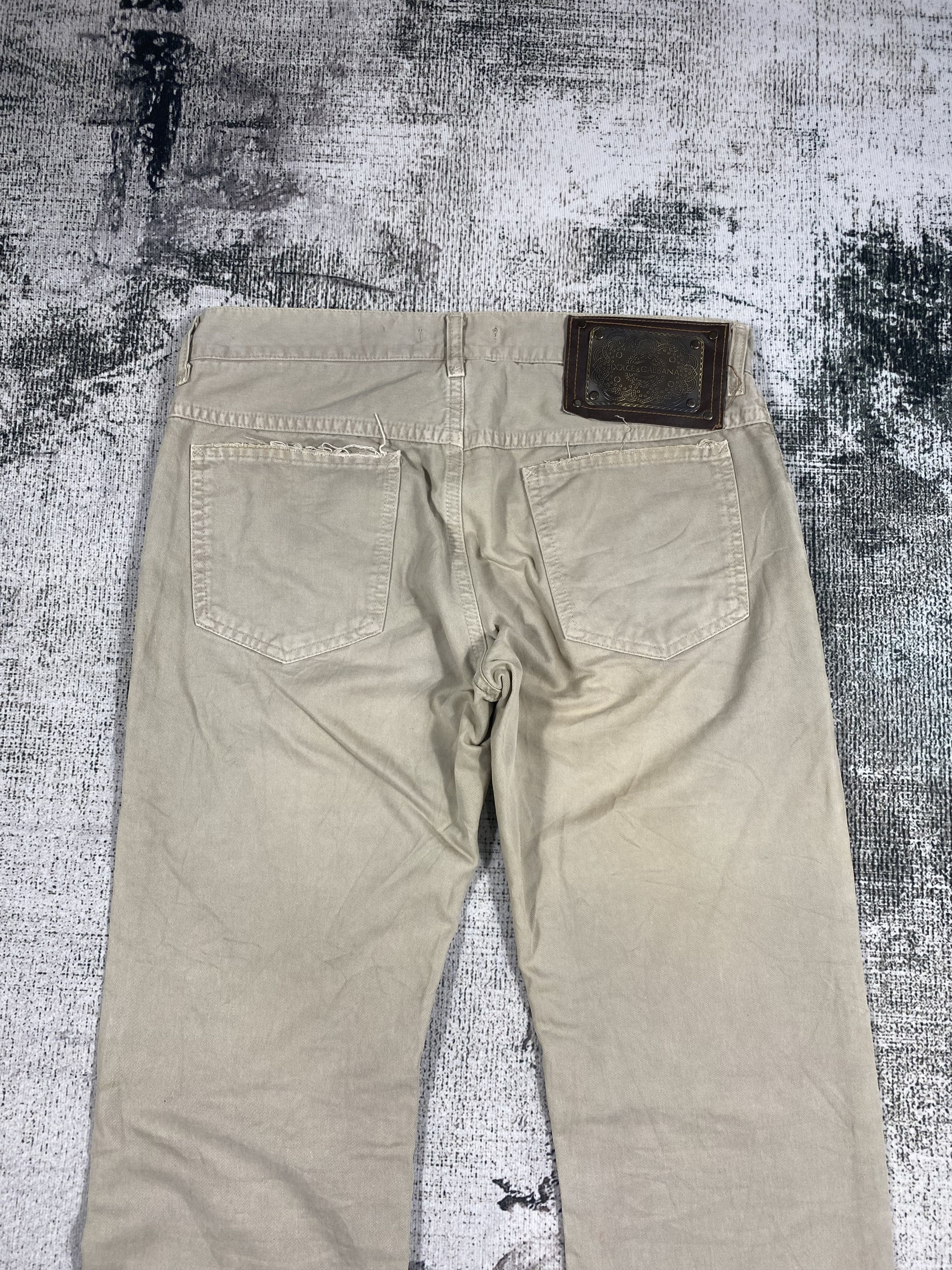 Dolce & Gabbana RARE🔥Low Rise Brown Washed Distressed Light Denim Size US 30 / EU 46 - 13 Thumbnail