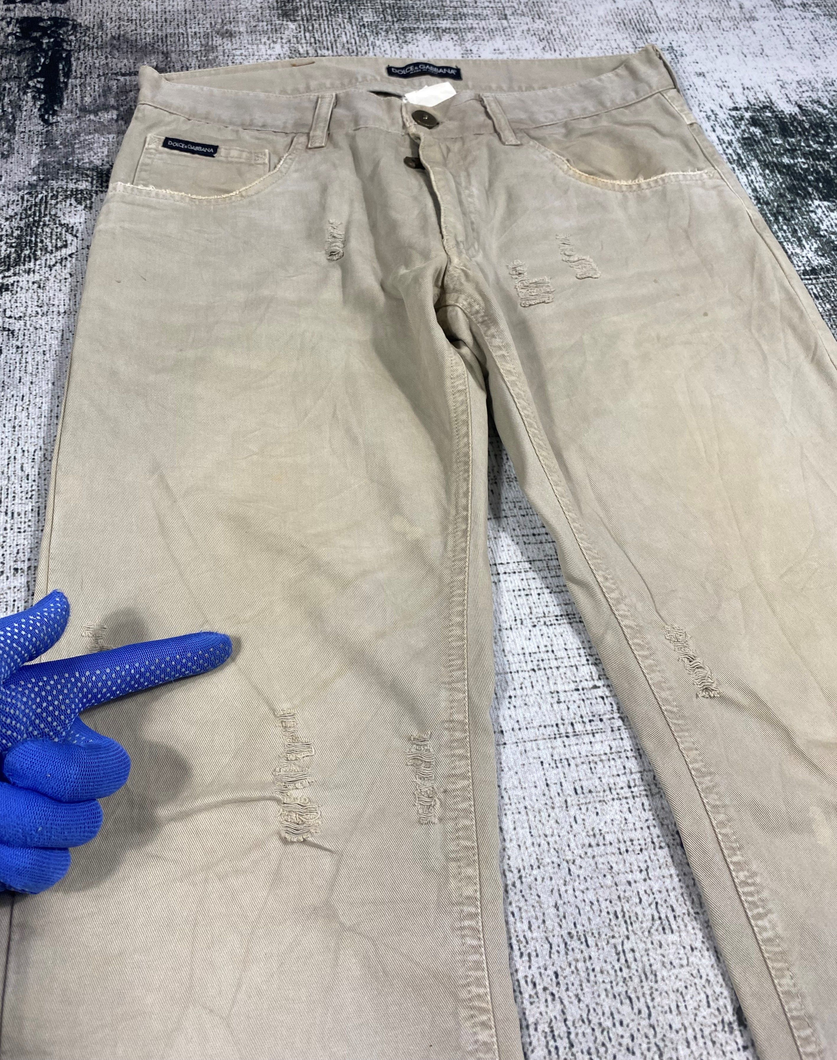 Dolce & Gabbana RARE🔥Low Rise Brown Washed Distressed Light Denim Size US 30 / EU 46 - 6 Thumbnail