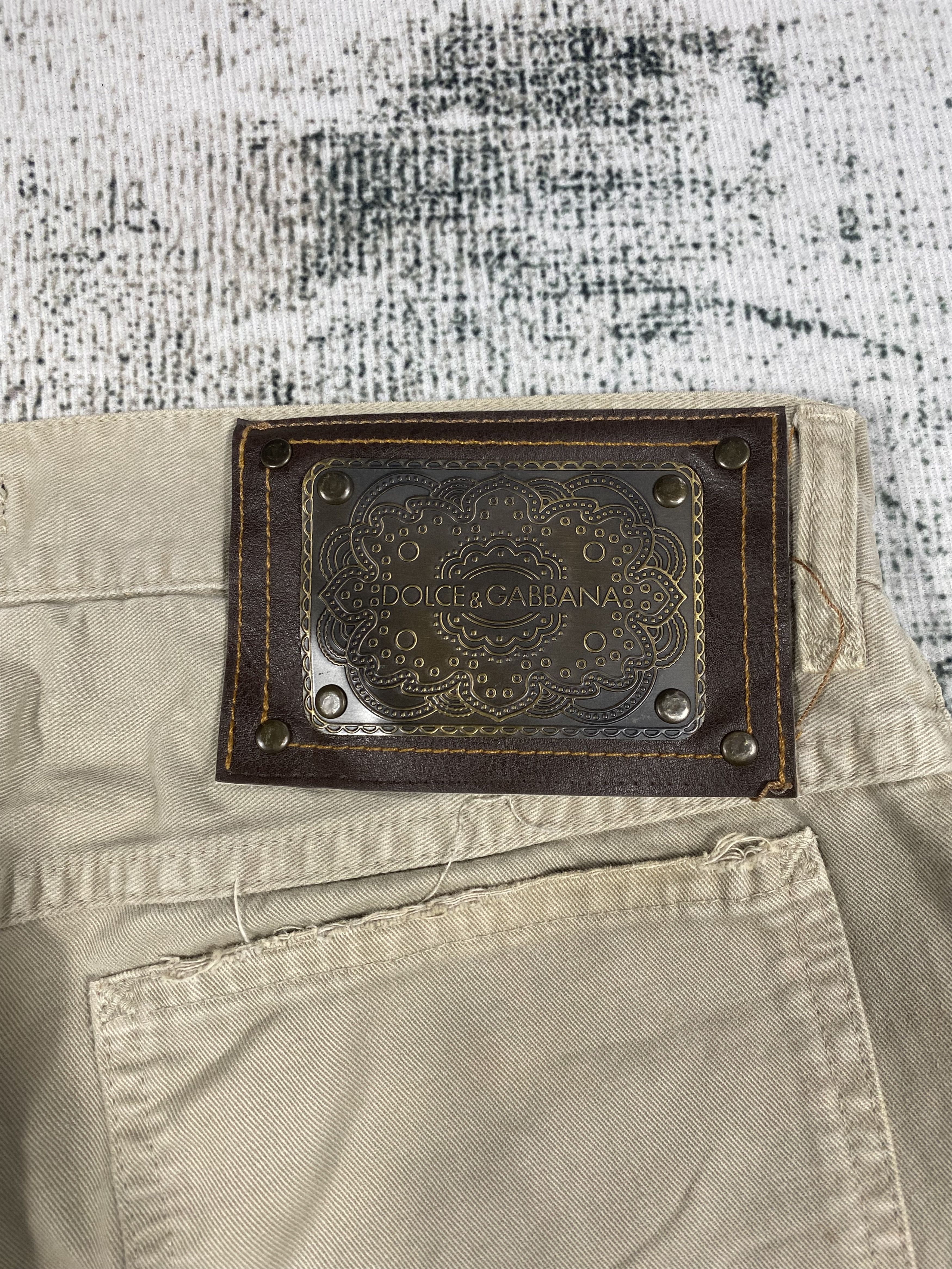 Dolce & Gabbana RARE🔥Low Rise Brown Washed Distressed Light Denim Size US 30 / EU 46 - 14 Thumbnail