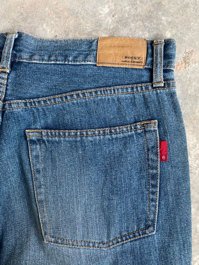 Japanese Brand Light Wash Denim Sissy by Kansai Yamamoto Jeans Size US 34 / EU 50 - 8 Thumbnail