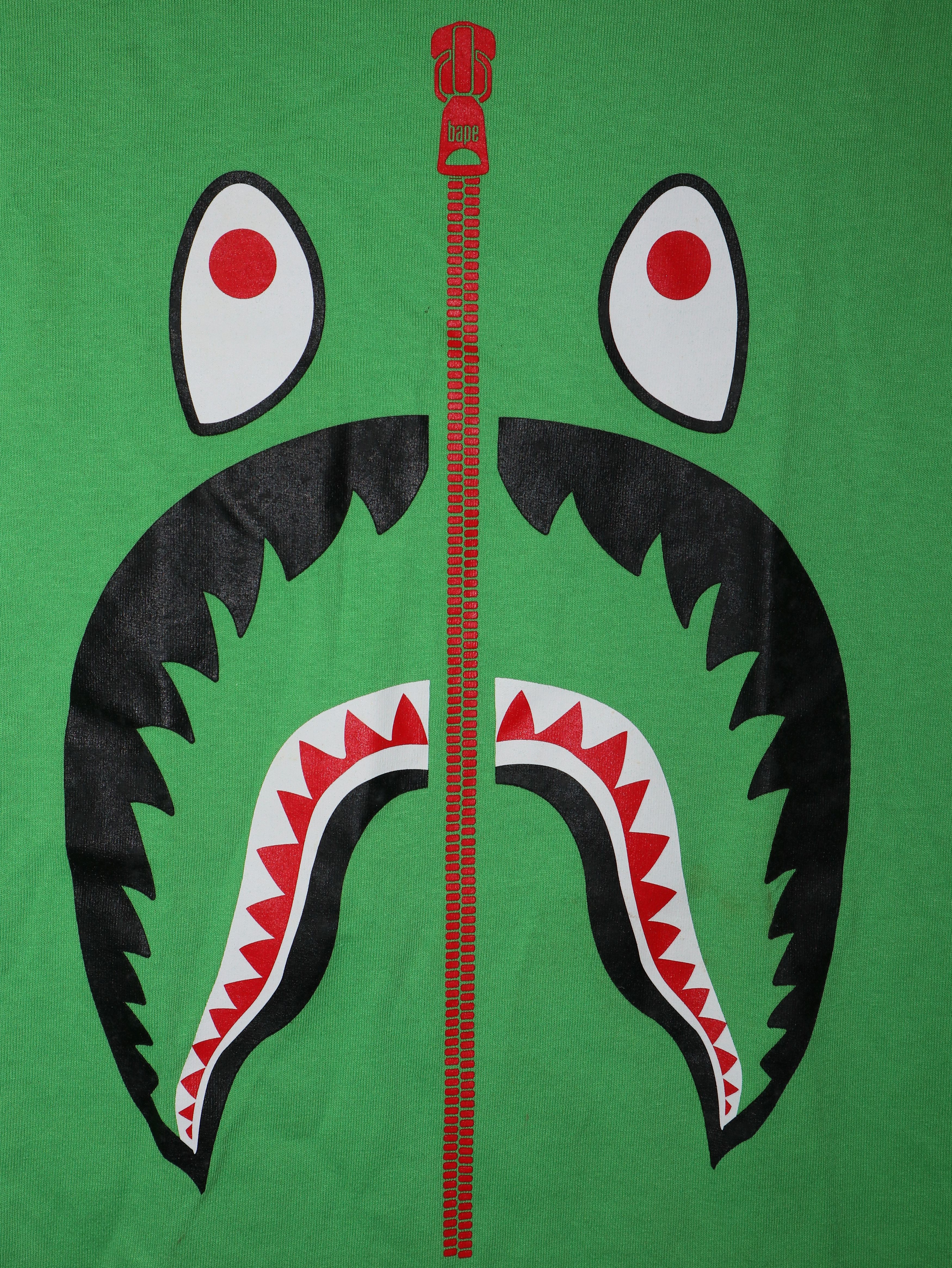 Bape Bape Shark Tee Size US M / EU 48-50 / 2 - 2 Thumbnail