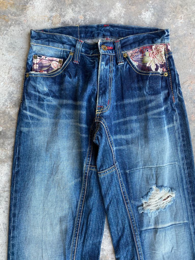 Eternal RARE🔥Art Jeans Japanese Brand Eternal Distressed Denim Size US 28 / EU 44 - 3 Thumbnail