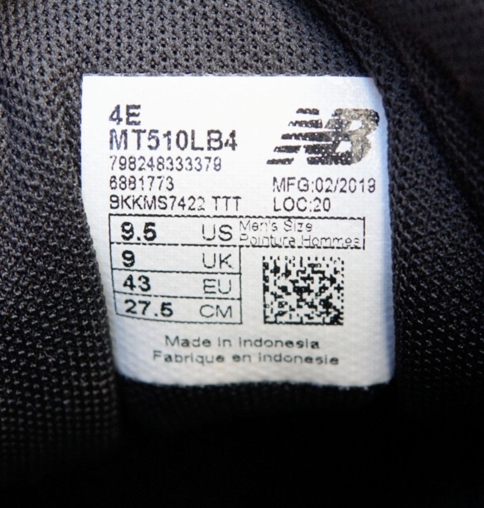 New Balance New Balance 510V4 Black MT510LB4 Size 9.5 Size US 9.5 / EU 42-43 - 8 Thumbnail
