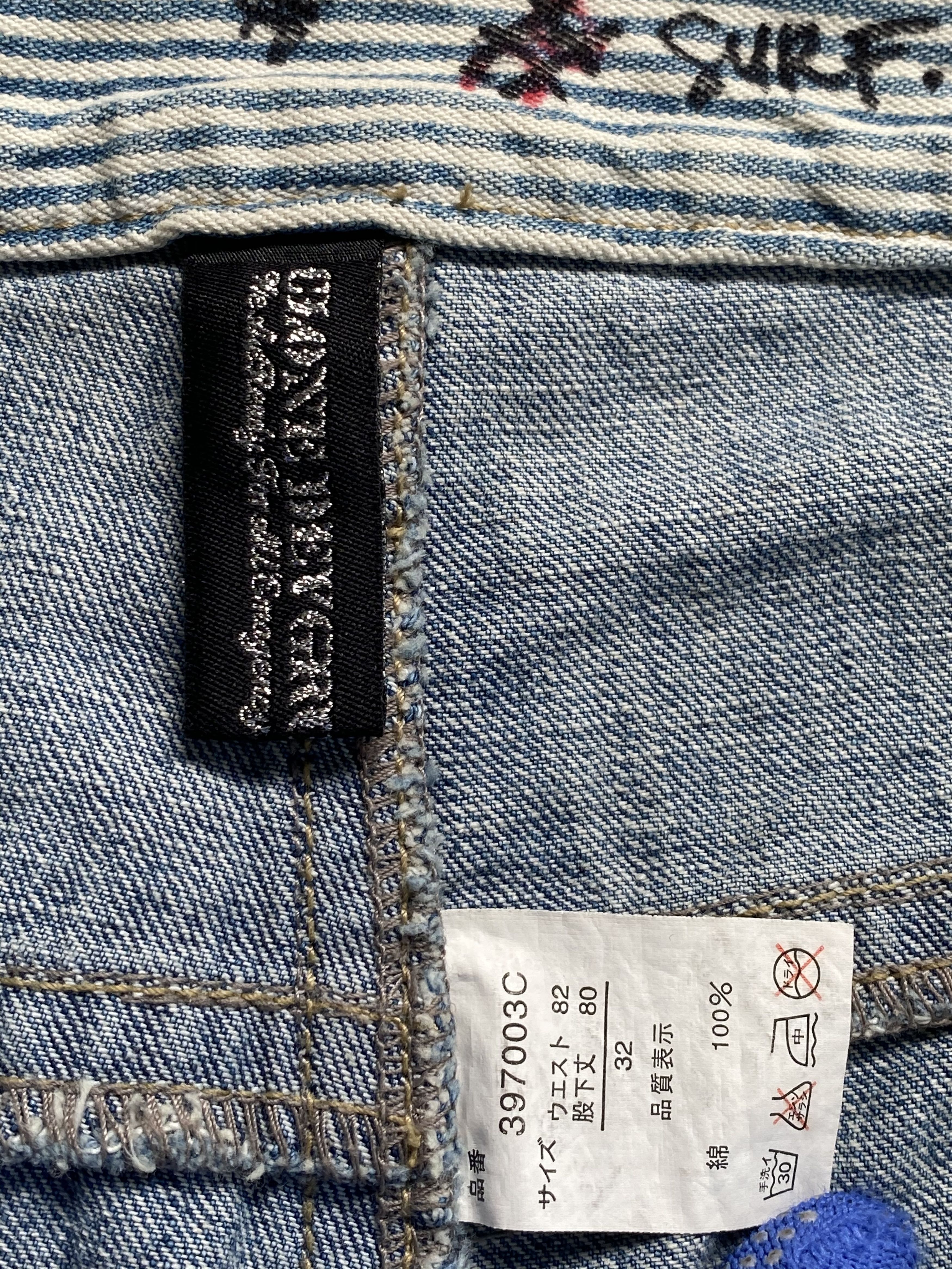Japanese Brand Light Blue Wash Japanese Surf Style Printed Denims Size US 32 / EU 48 - 10 Thumbnail
