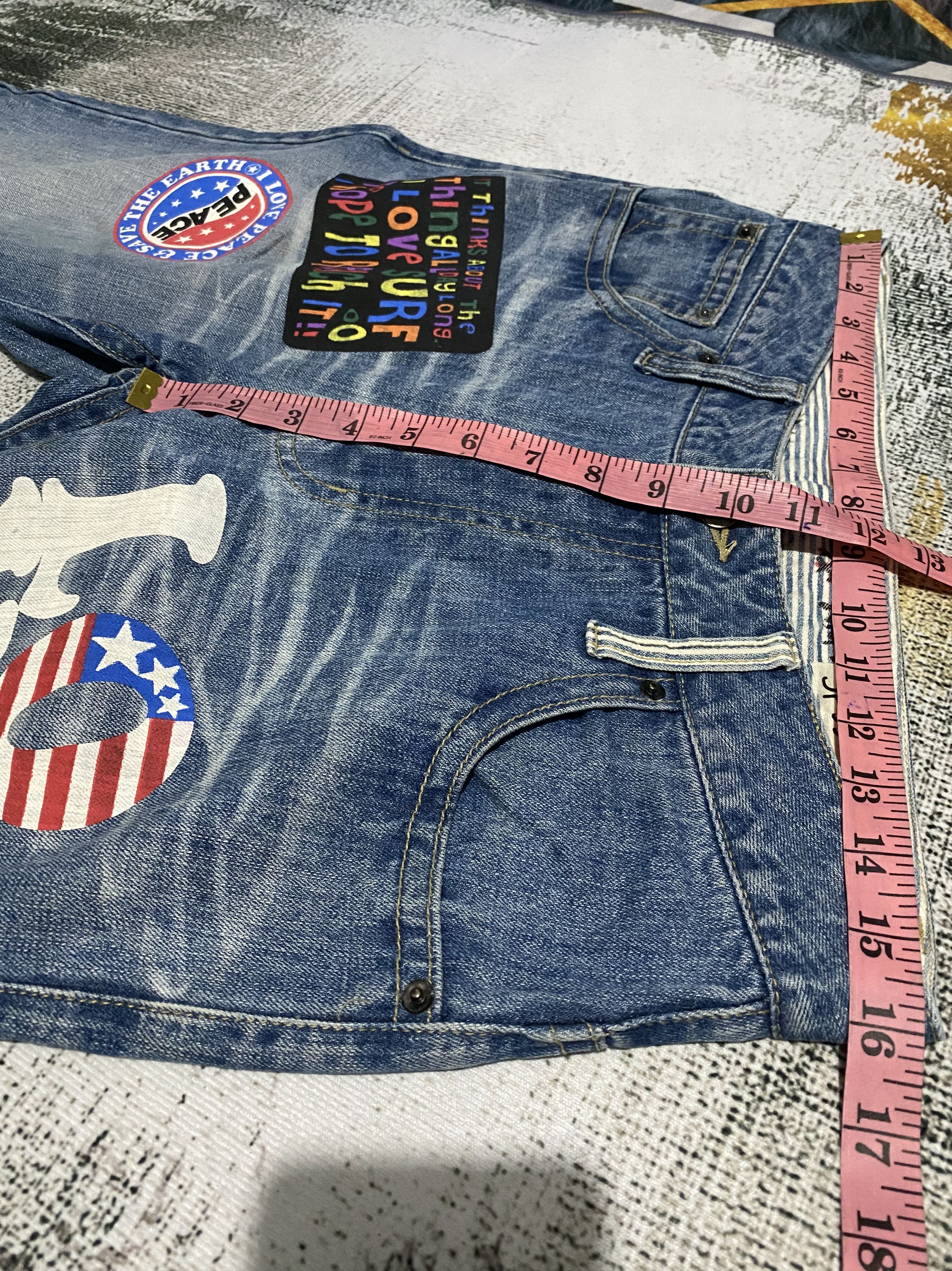 Japanese Brand Light Blue Wash Japanese Surf Style Printed Denims Size US 32 / EU 48 - 14 Thumbnail
