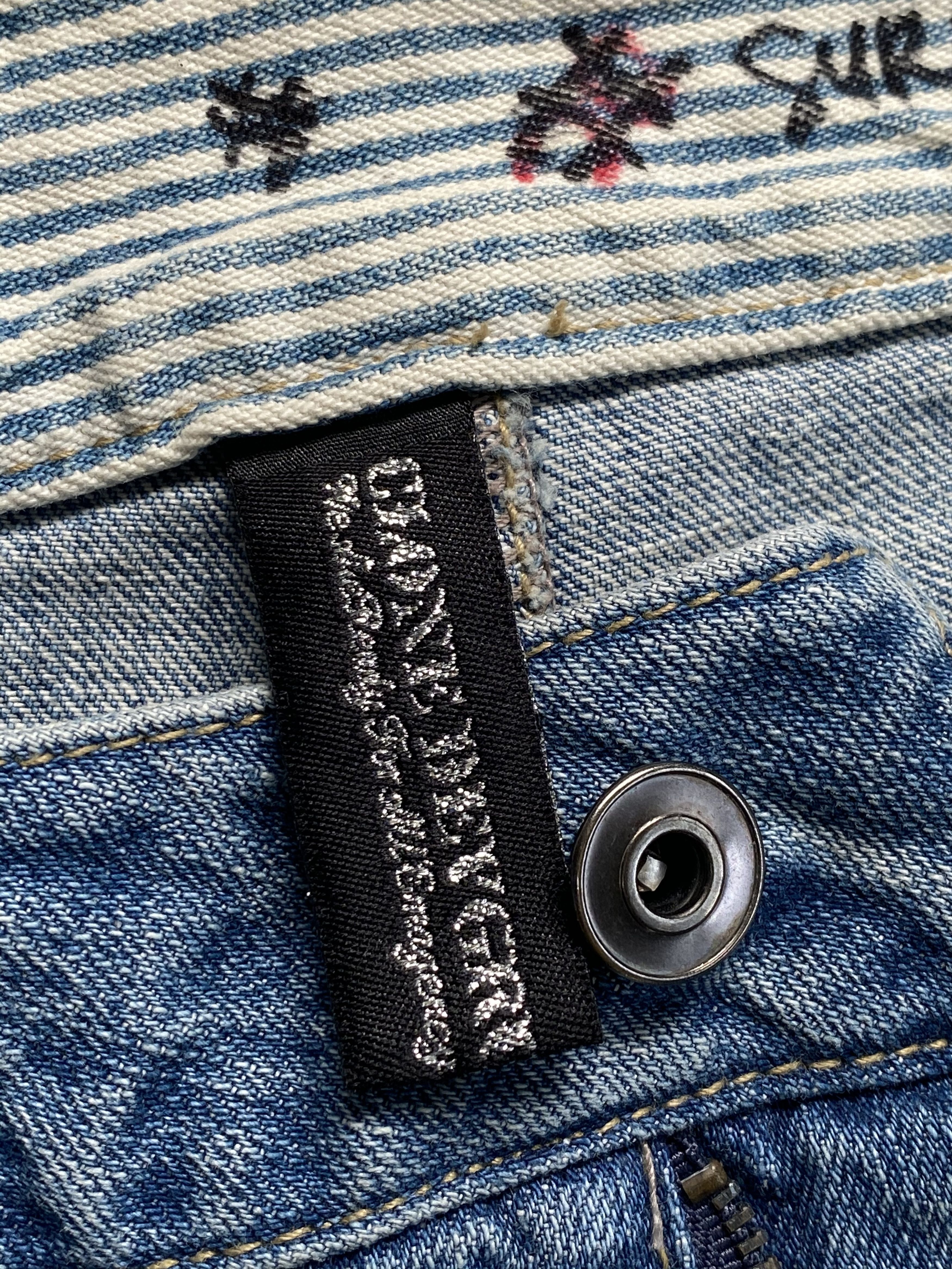 Japanese Brand Light Blue Wash Japanese Surf Style Printed Denims Size US 32 / EU 48 - 8 Thumbnail