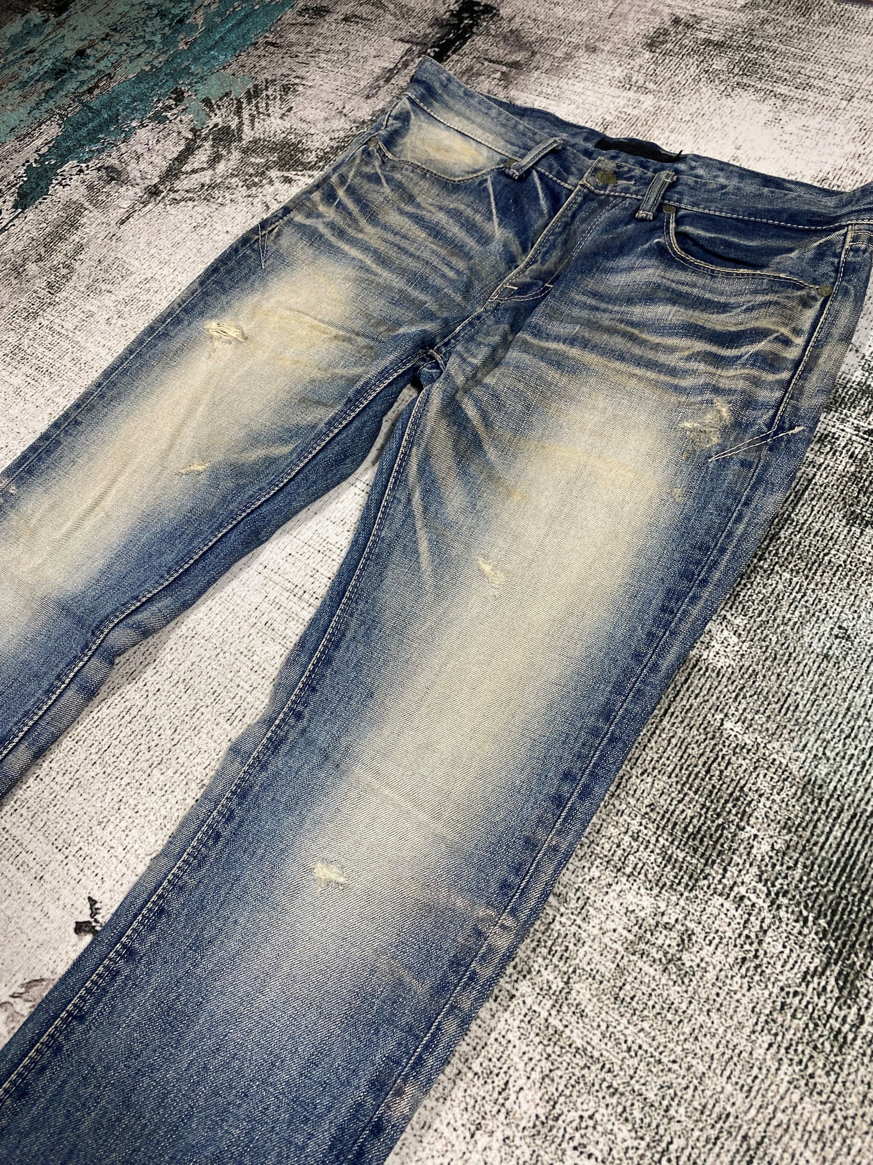 GOSTAR DE FUGA RARE🔥FUGA Japanese Rusty Distressed Mini Bootcut Jeans Size 31" - 5 Thumbnail
