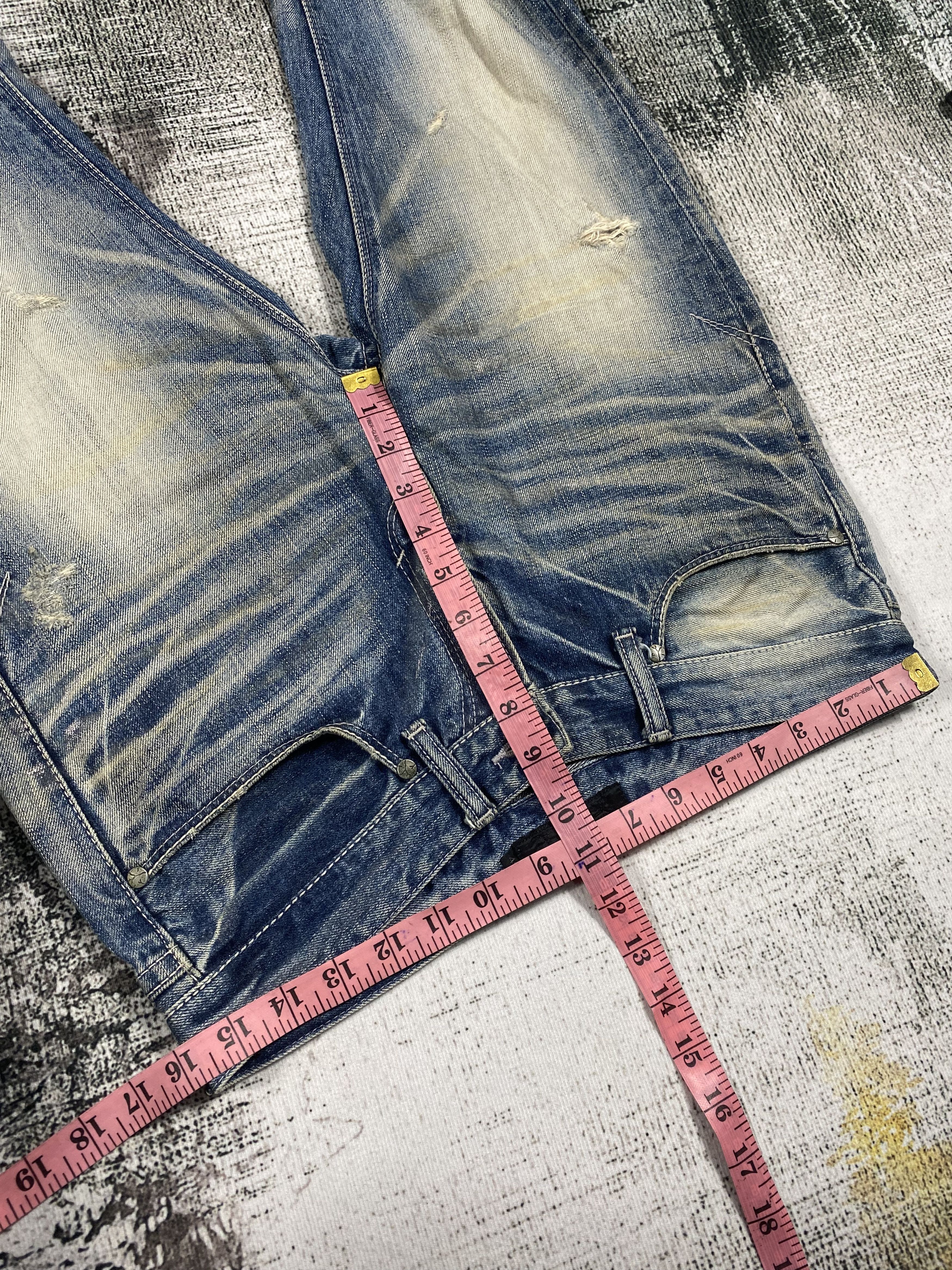 GOSTAR DE FUGA RARE🔥FUGA Japanese Rusty Distressed Mini Bootcut Jeans Size 31" - 15 Thumbnail