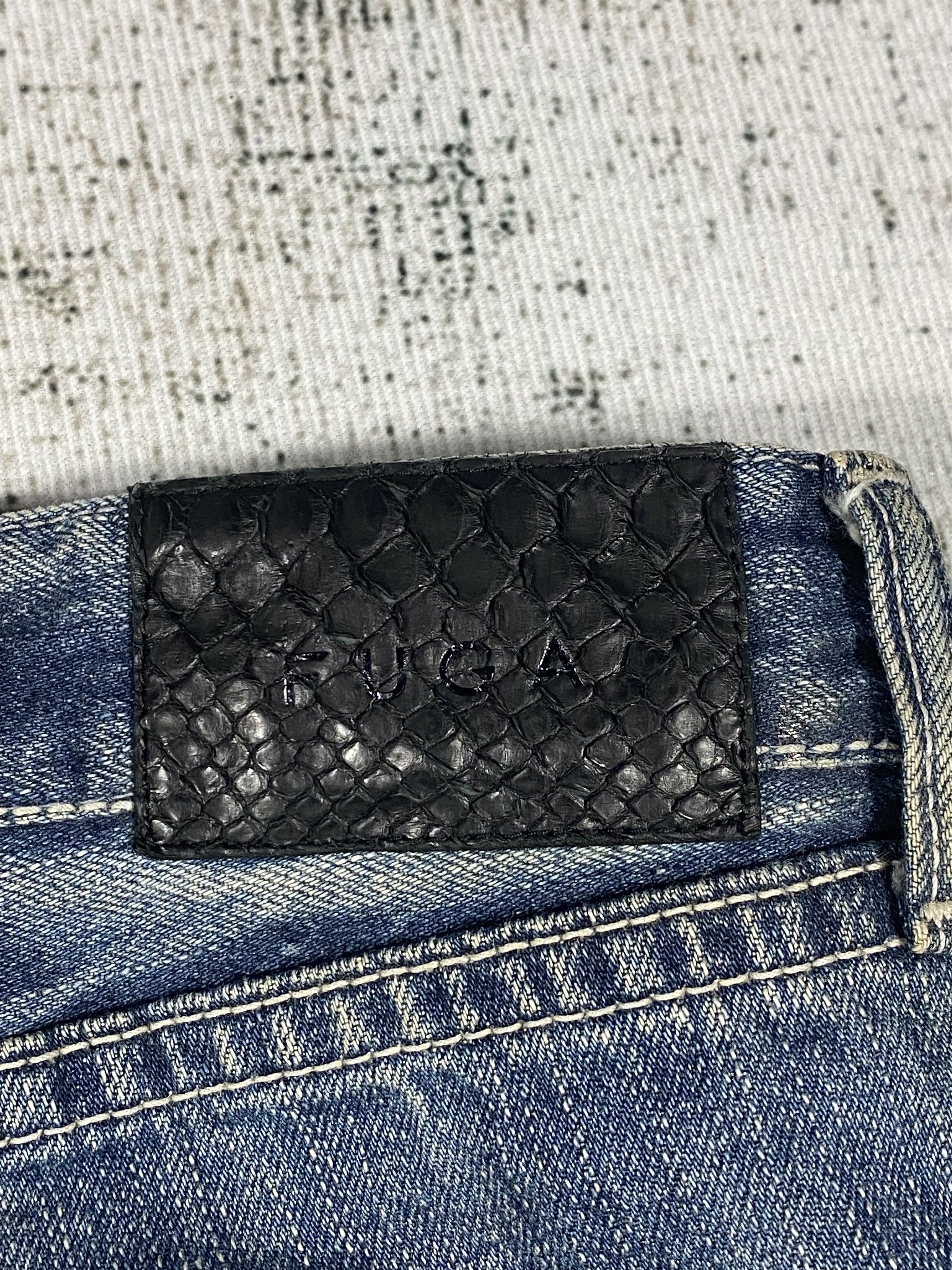 GOSTAR DE FUGA RARE🔥FUGA Japanese Rusty Distressed Mini Bootcut Jeans Size 31" - 12 Thumbnail