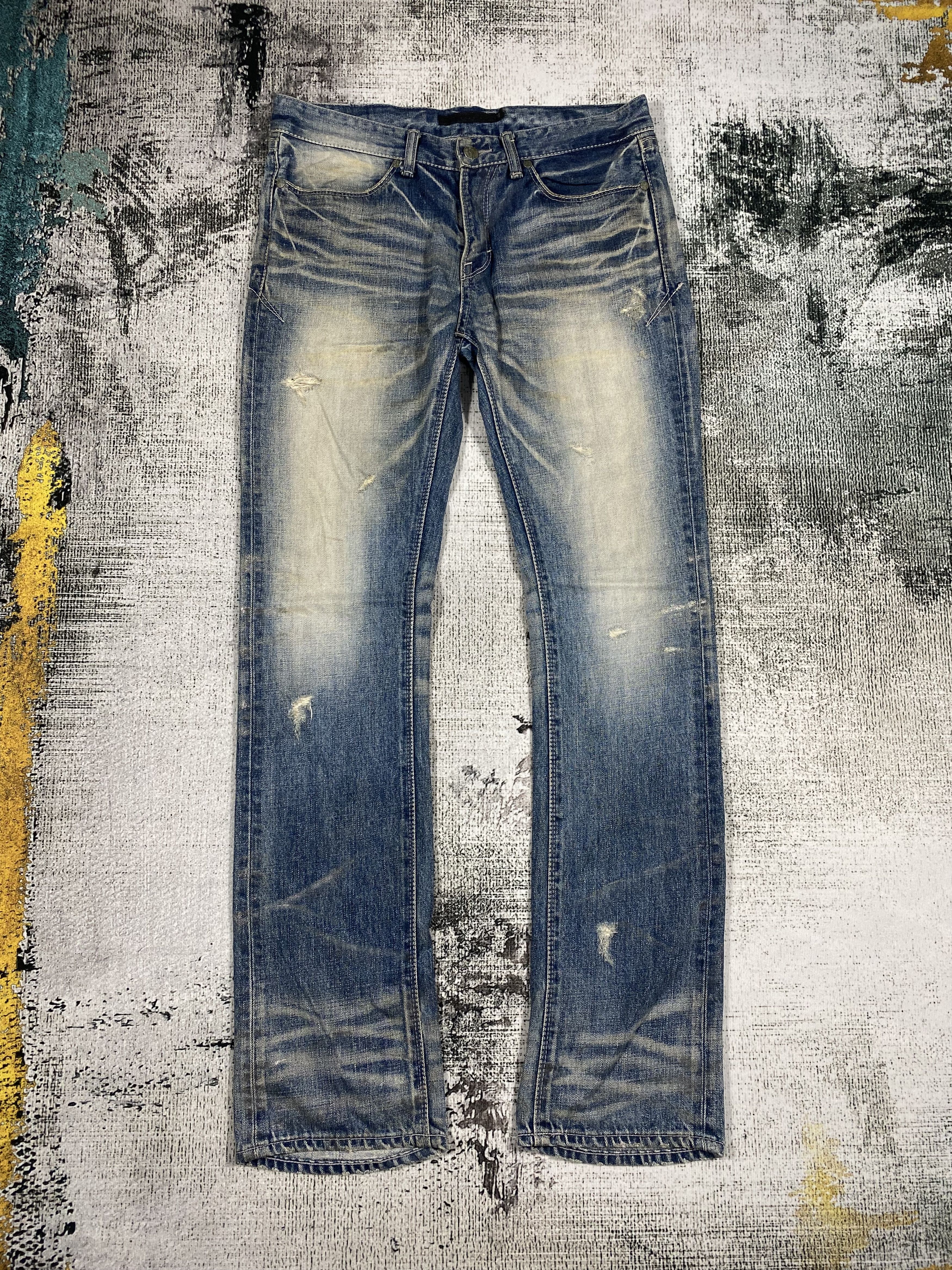 GOSTAR DE FUGA RARE🔥FUGA Japanese Rusty Distressed Mini Bootcut Jeans Size 31" - 1 Thumbnail