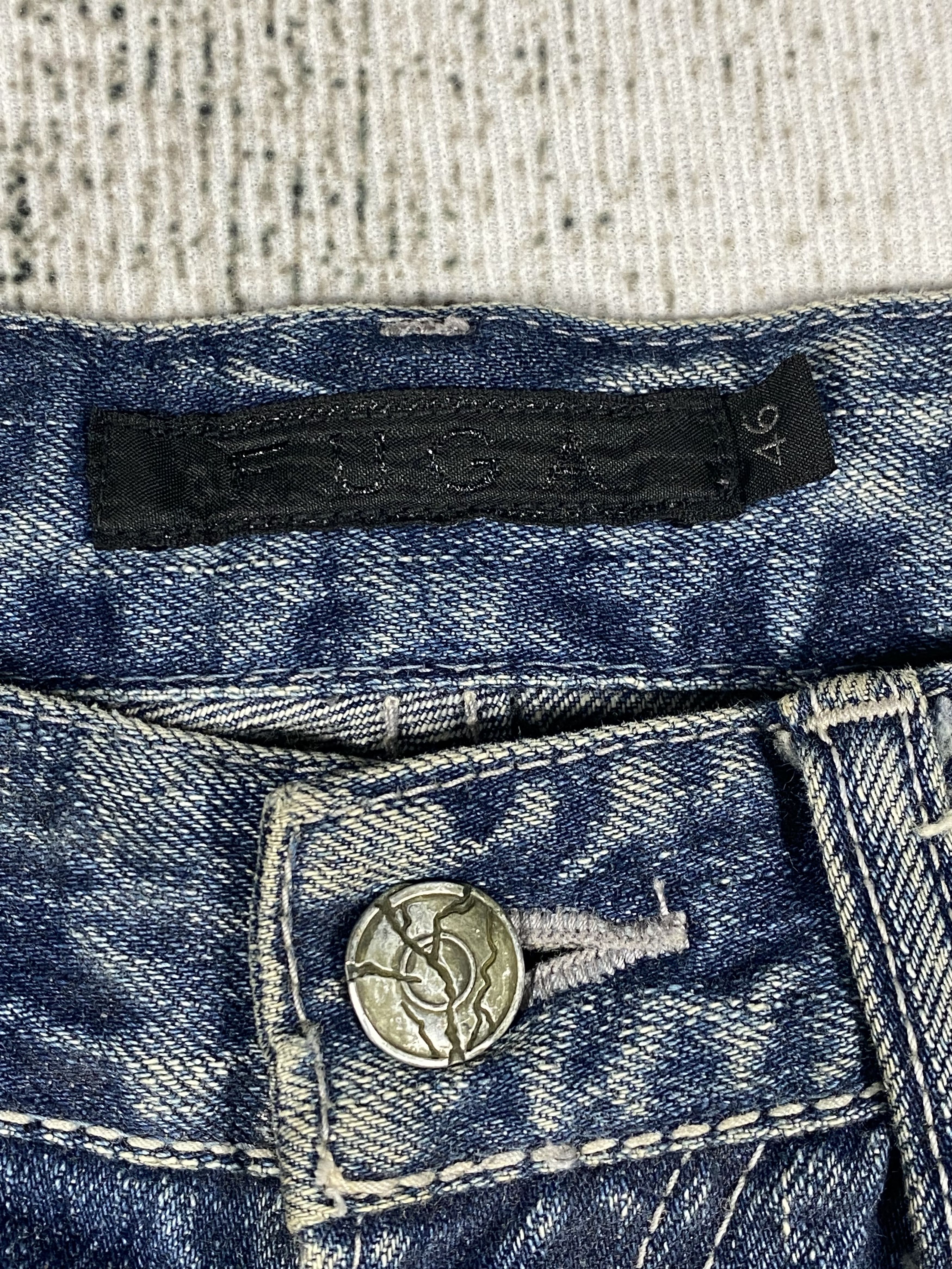 GOSTAR DE FUGA RARE🔥FUGA Japanese Rusty Distressed Mini Bootcut Jeans Size 31" - 6 Thumbnail