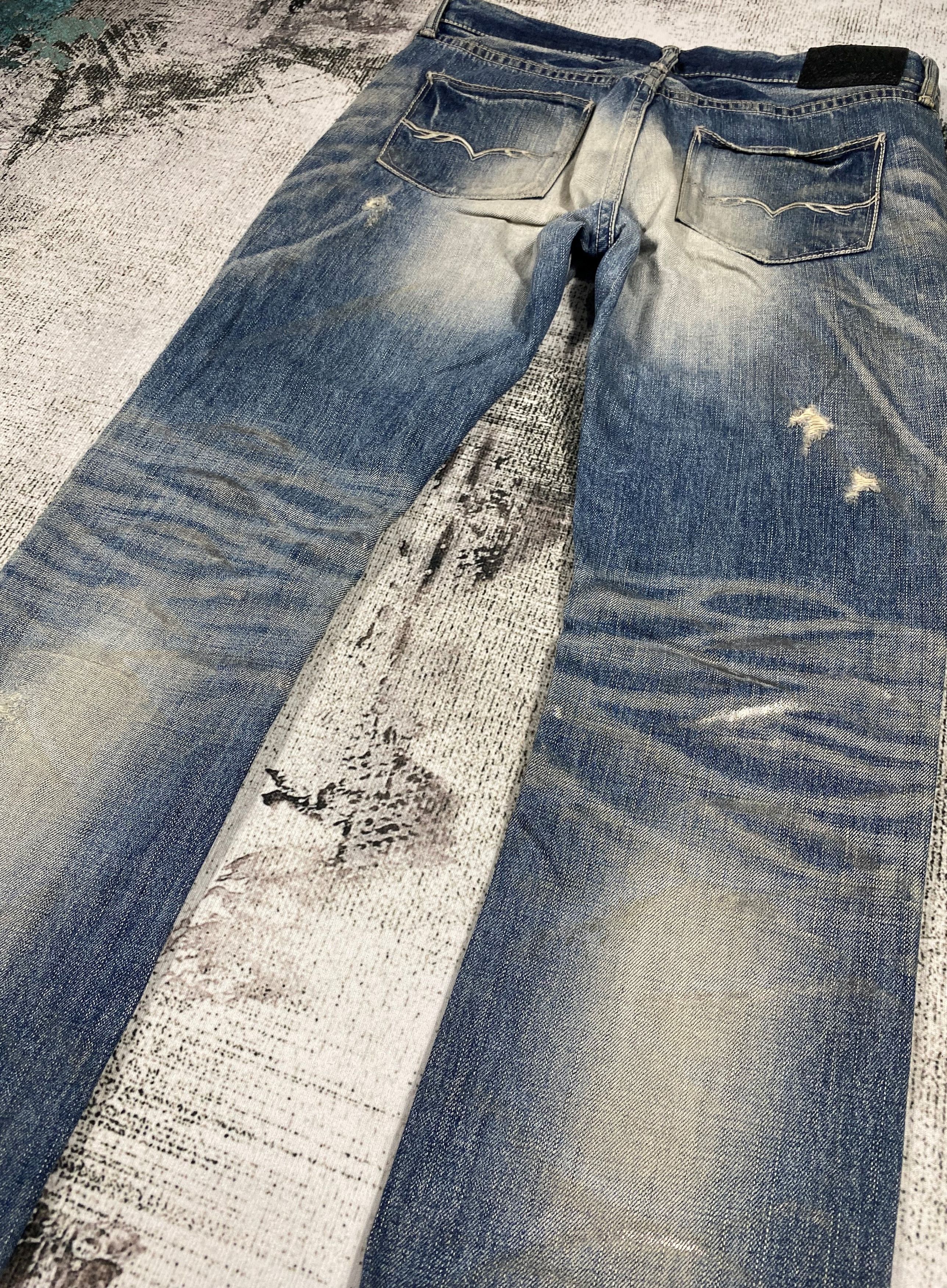 GOSTAR DE FUGA RARE🔥FUGA Japanese Rusty Distressed Mini Bootcut Jeans Size 31" - 13 Thumbnail