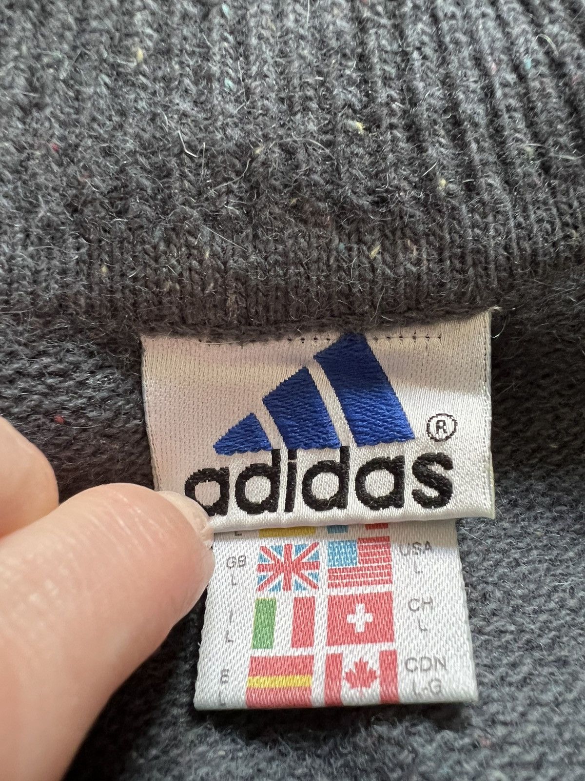 Adidas × Vintage Adidas Vintage Turtleneck Sweater Wool Size L Size US L / EU 52-54 / 3 - 5 Thumbnail