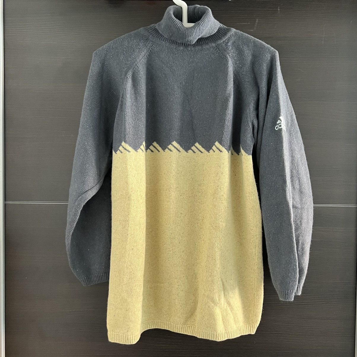 Adidas × Vintage Adidas Vintage Turtleneck Sweater Wool Size L Size US L / EU 52-54 / 3 - 2 Thumbnail