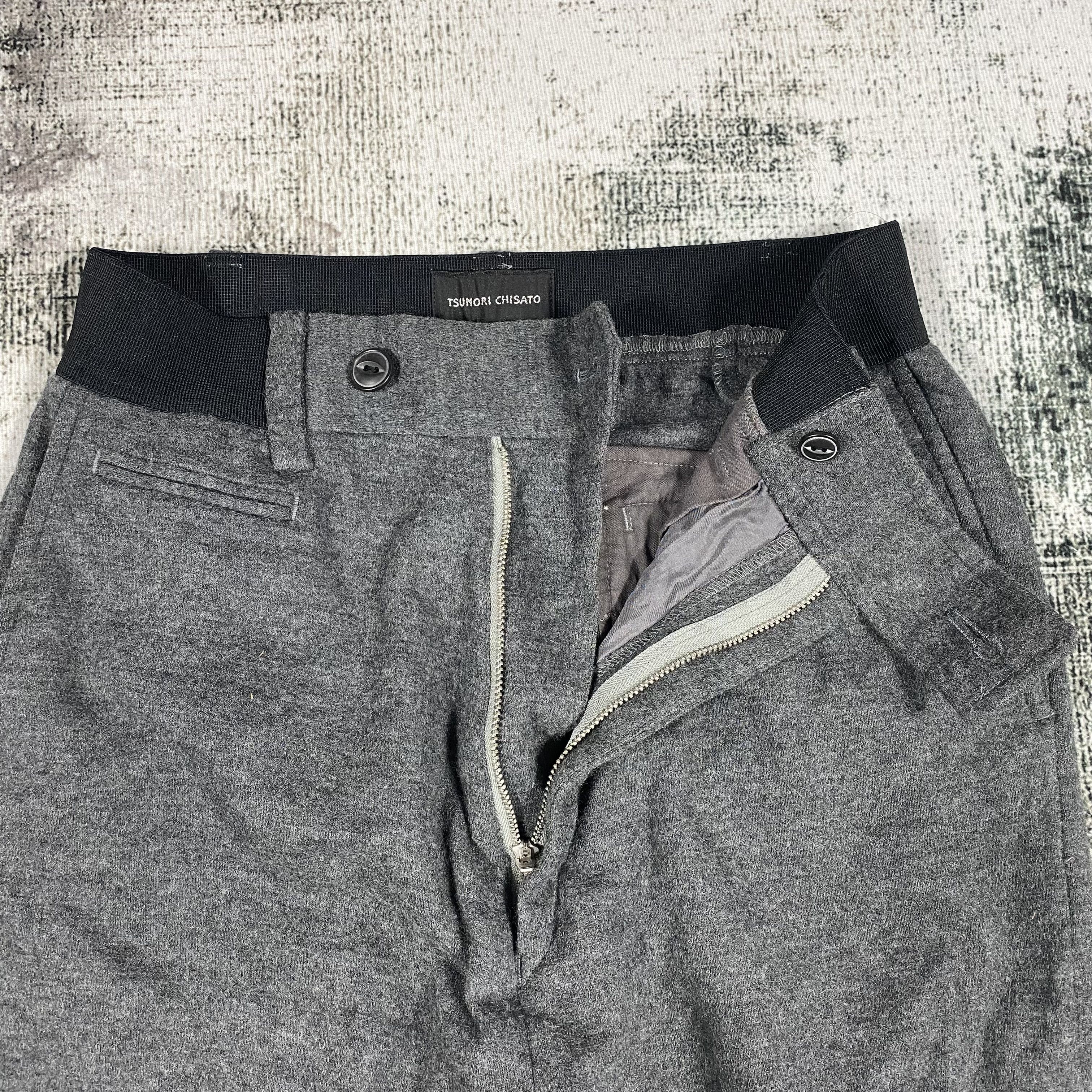 Issey Miyake × Tsumori Chisato Grey Wool Jogger Cropped Pants Size US 28 / EU 44 - 7 Thumbnail