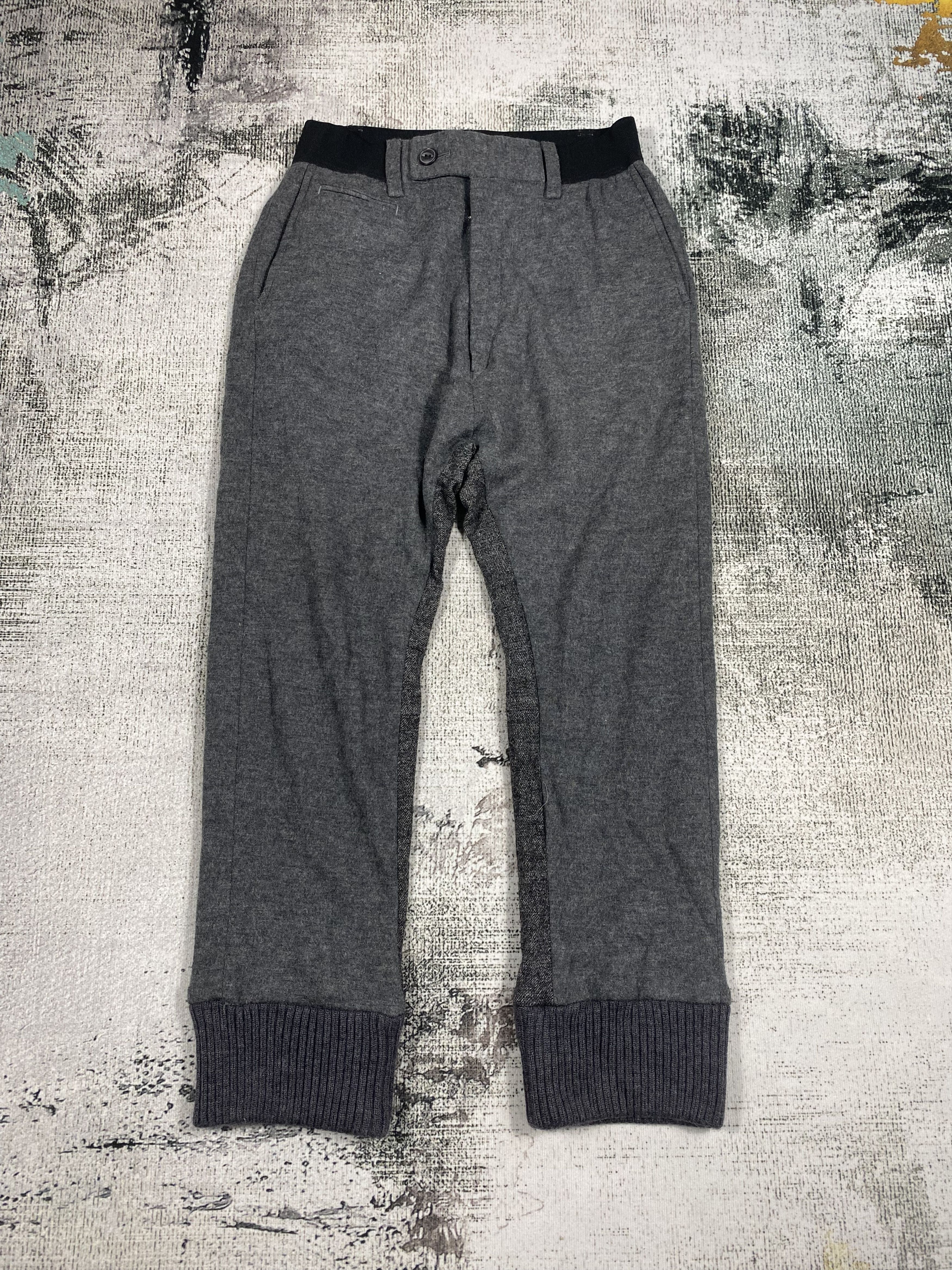 Issey Miyake × Tsumori Chisato Grey Wool Jogger Cropped Pants Size US 28 / EU 44 - 1 Thumbnail