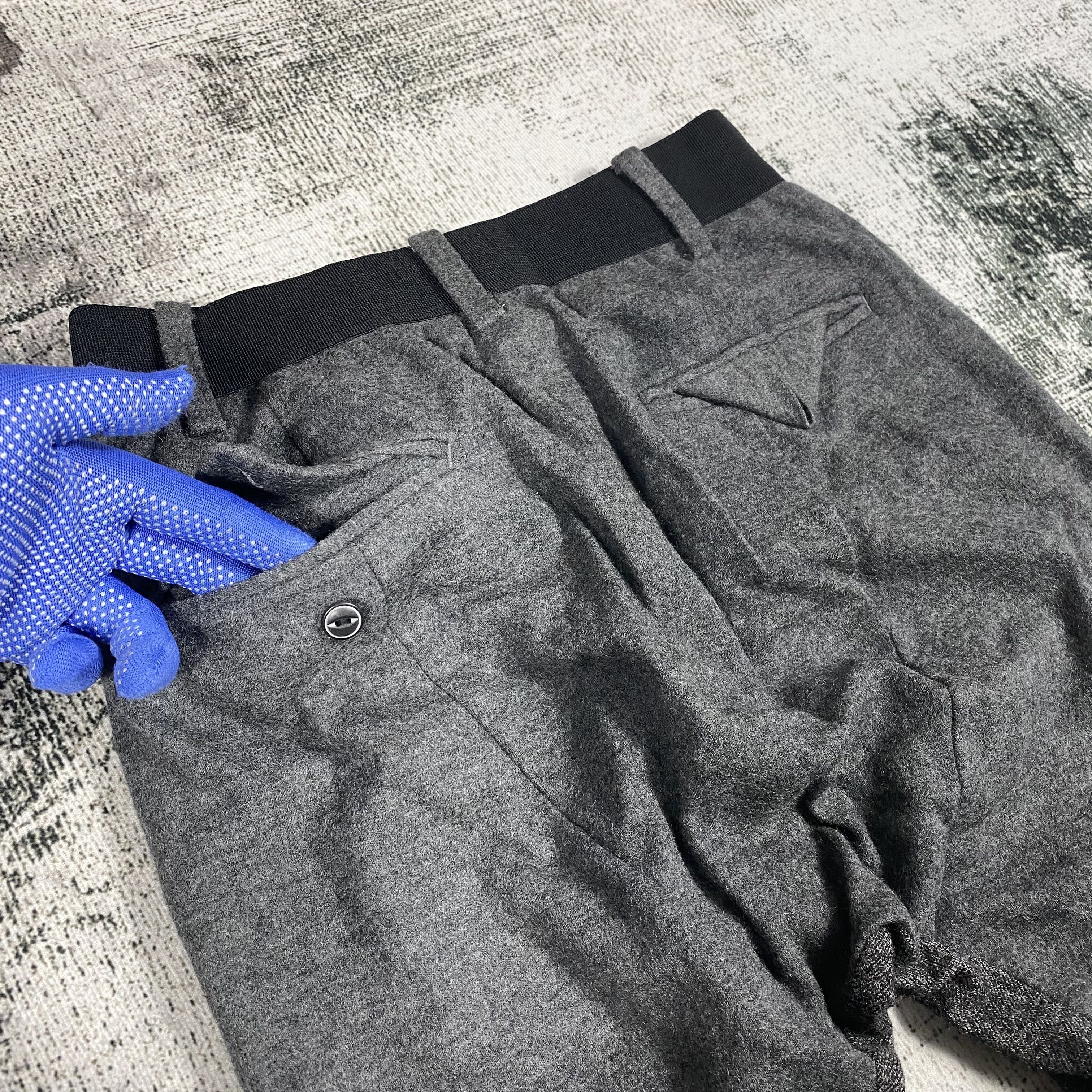 Issey Miyake × Tsumori Chisato Grey Wool Jogger Cropped Pants Size US 28 / EU 44 - 12 Thumbnail