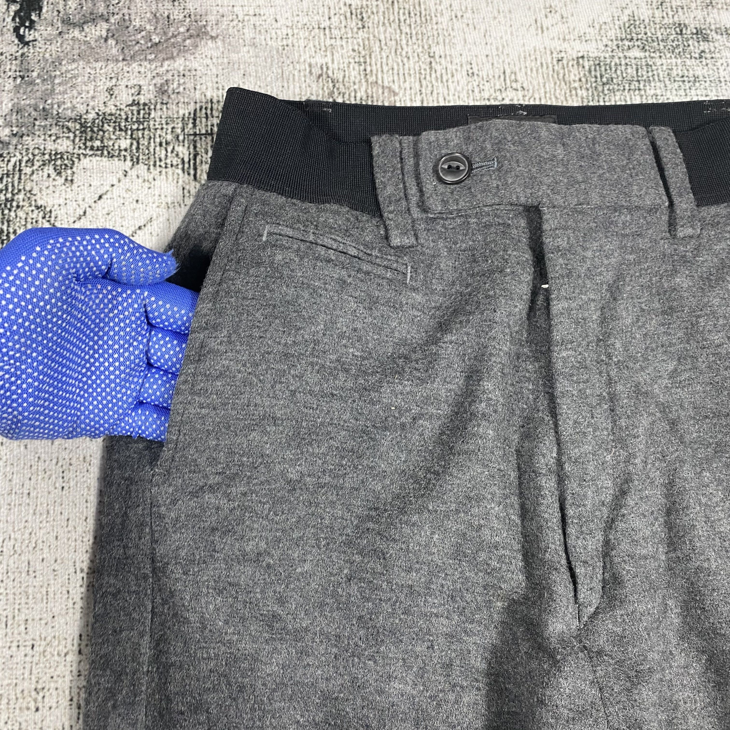 Issey Miyake × Tsumori Chisato Grey Wool Jogger Cropped Pants Size US 28 / EU 44 - 6 Thumbnail