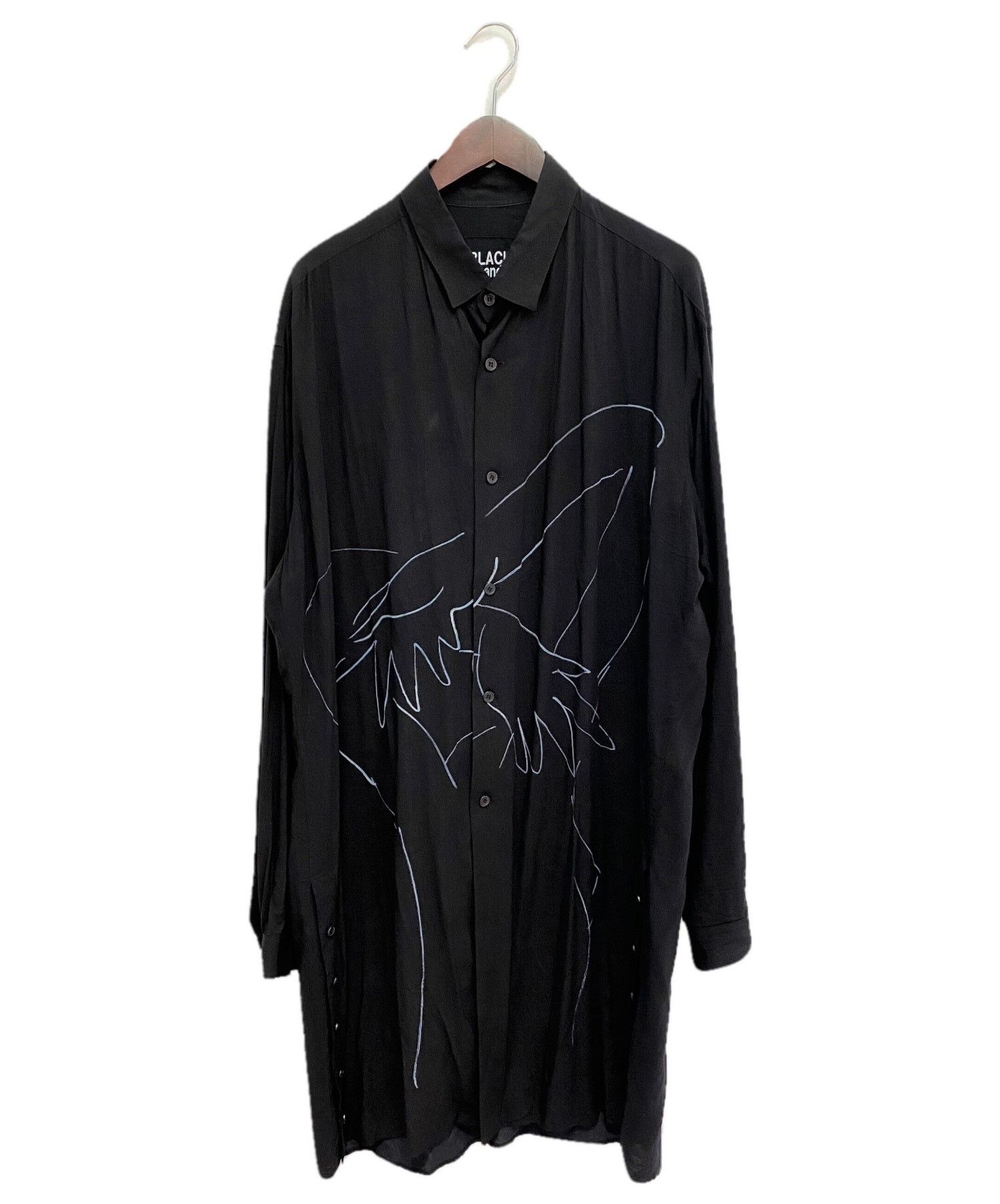Yohji Yamamoto FW18 Yohji Yamamoto Bloody Cat Black Scandal Shirt | Grailed
