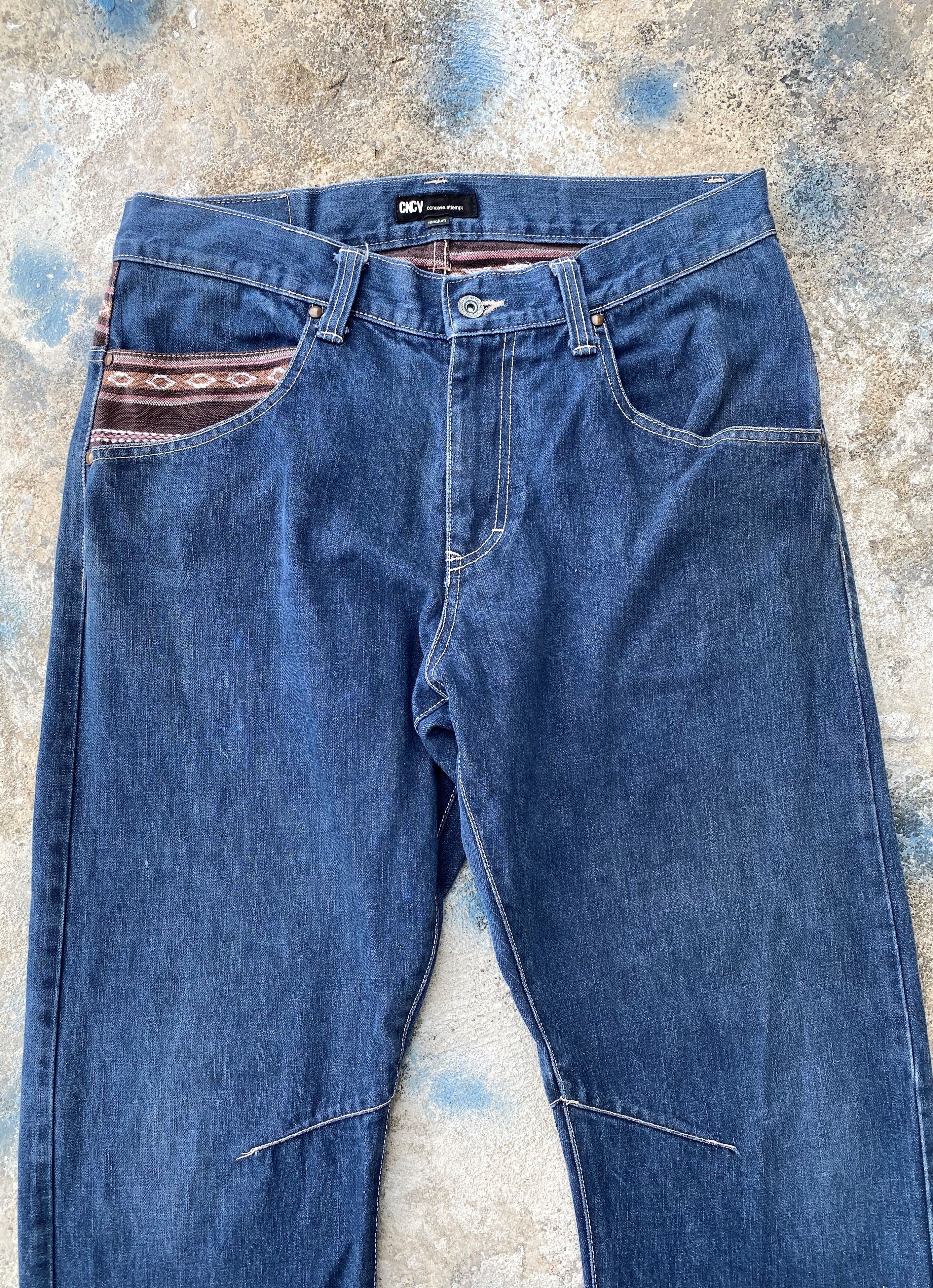 Japanese Brand × Vintage Concave Attempt Patchwork Arts Denim Size US 32 / EU 48 - 3 Thumbnail