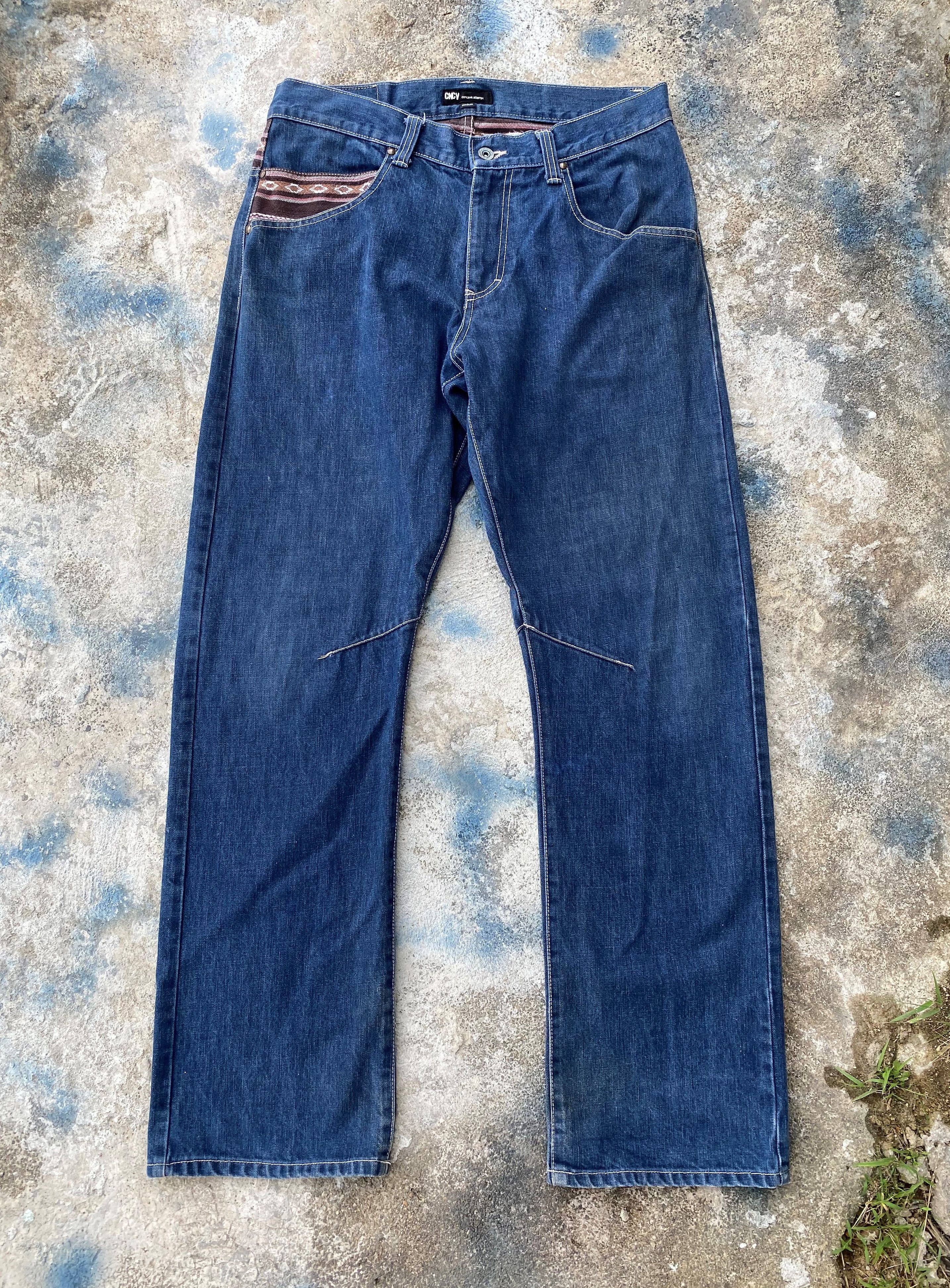 Japanese Brand × Vintage Concave Attempt Patchwork Arts Denim Size US 32 / EU 48 - 2 Thumbnail