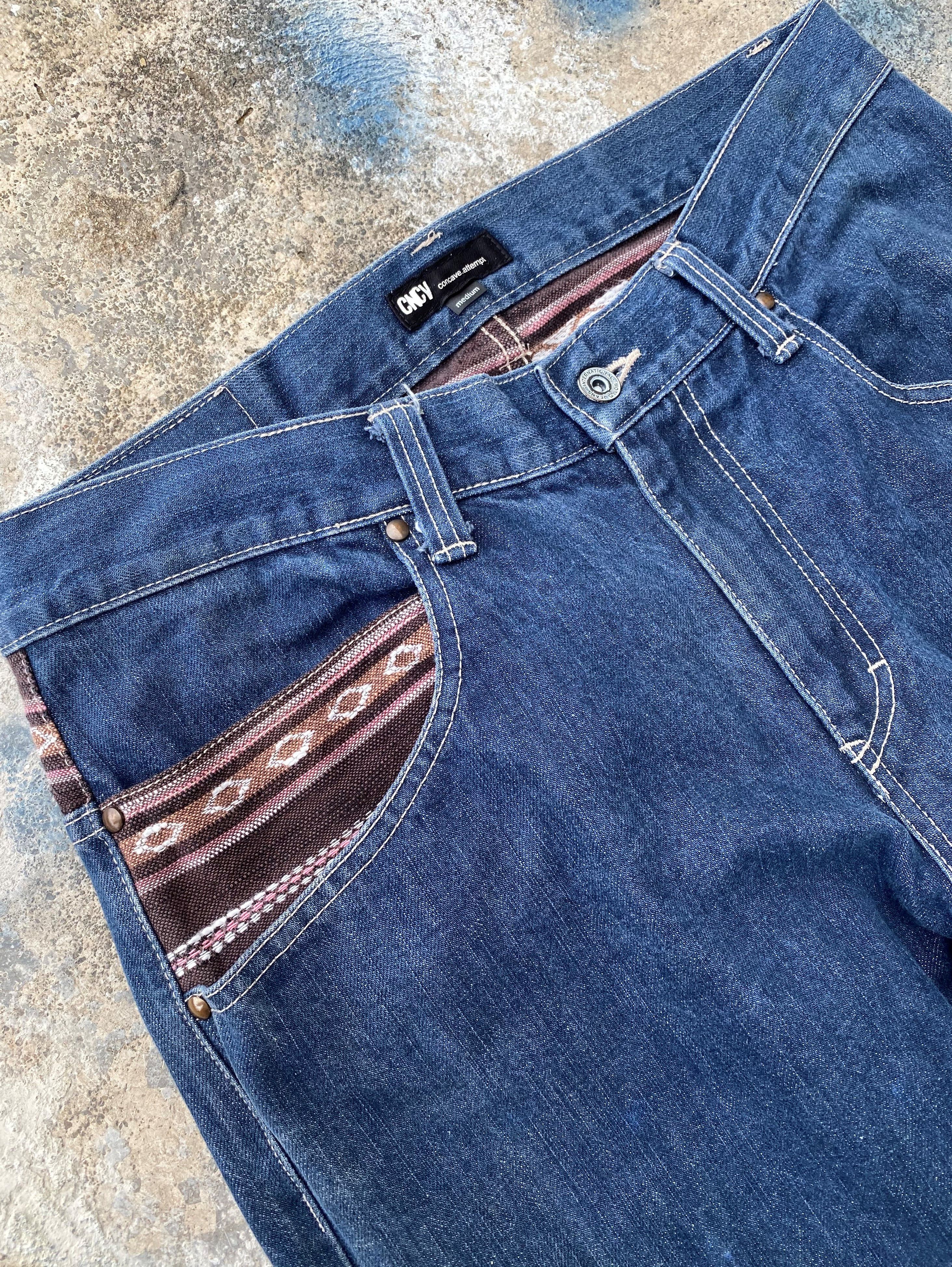 Japanese Brand × Vintage Concave Attempt Patchwork Arts Denim Size US 32 / EU 48 - 5 Thumbnail