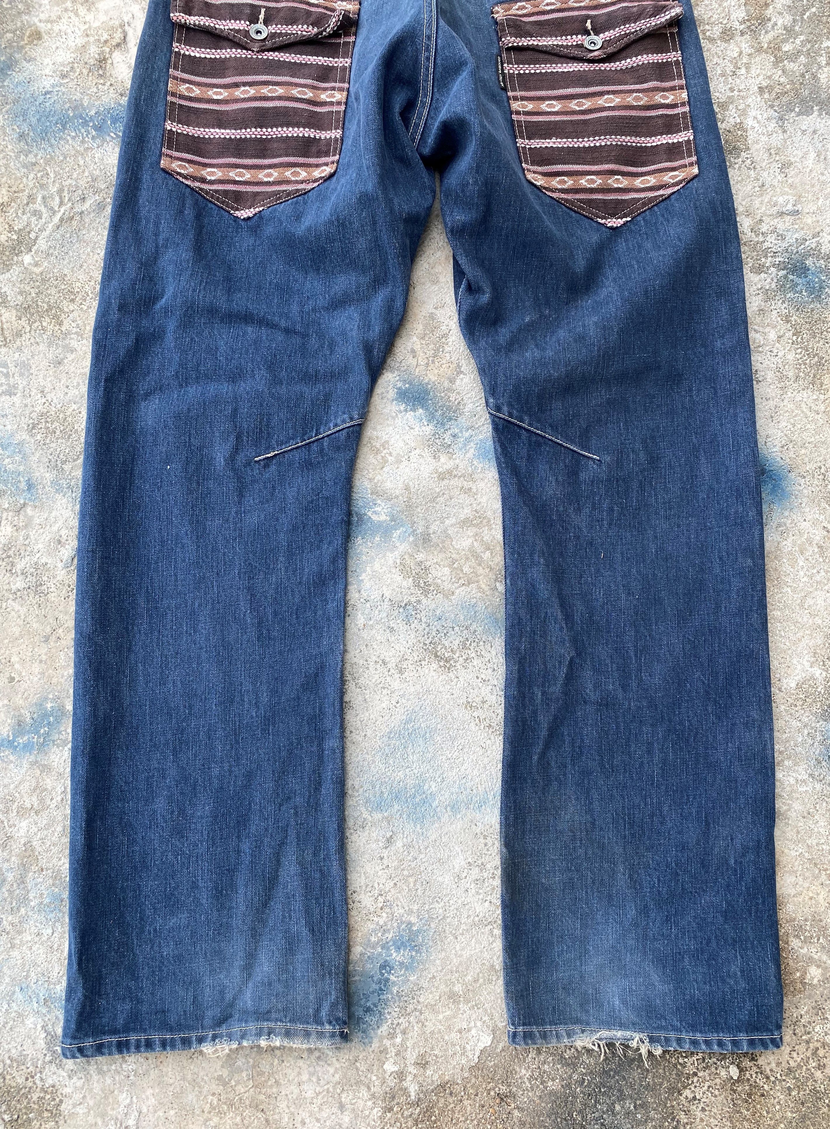 Japanese Brand × Vintage Concave Attempt Patchwork Arts Denim Size US 32 / EU 48 - 14 Thumbnail