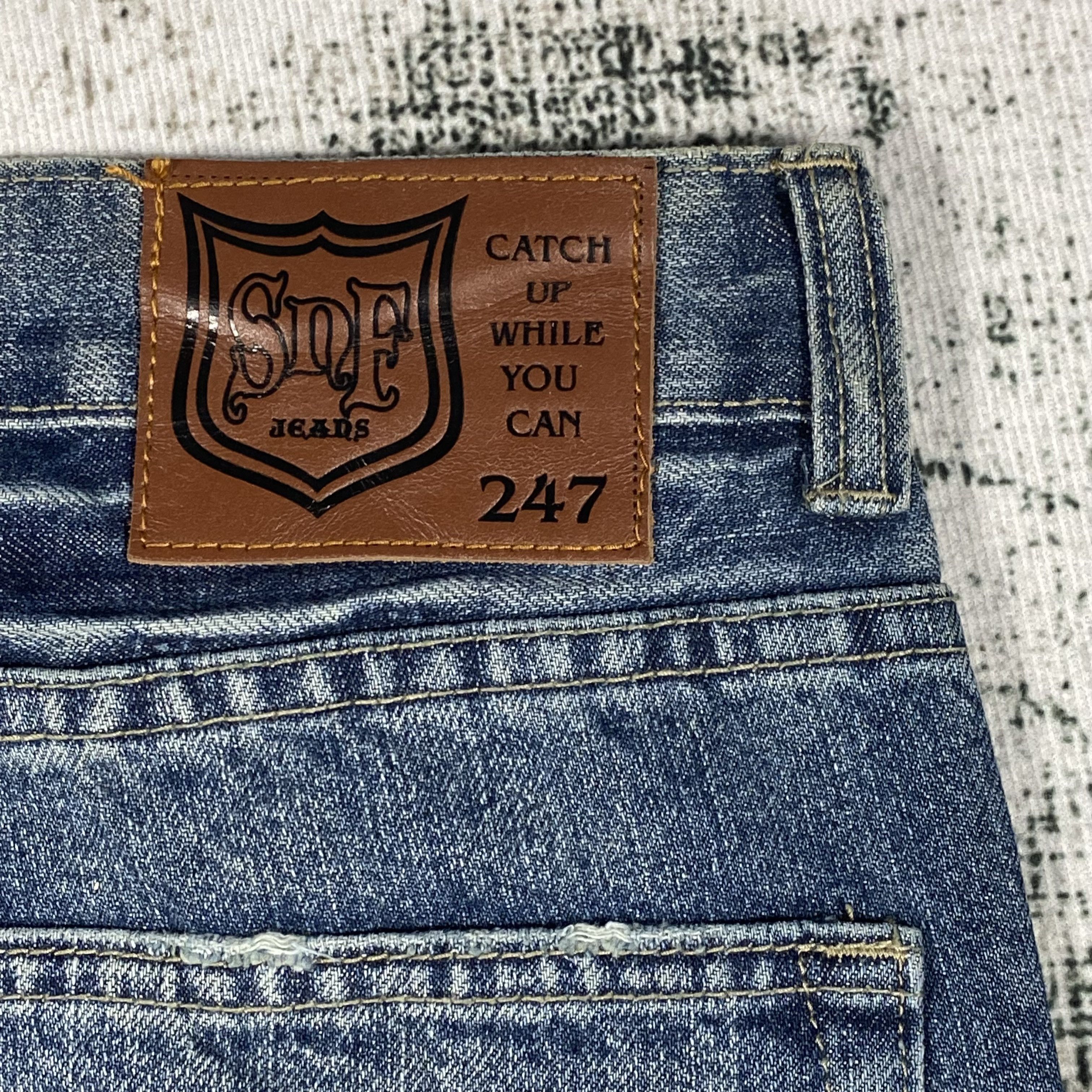 Other 247 Brand Splash Paint Flared Bootcut Distressed Denim Size US 29 - 10 Thumbnail