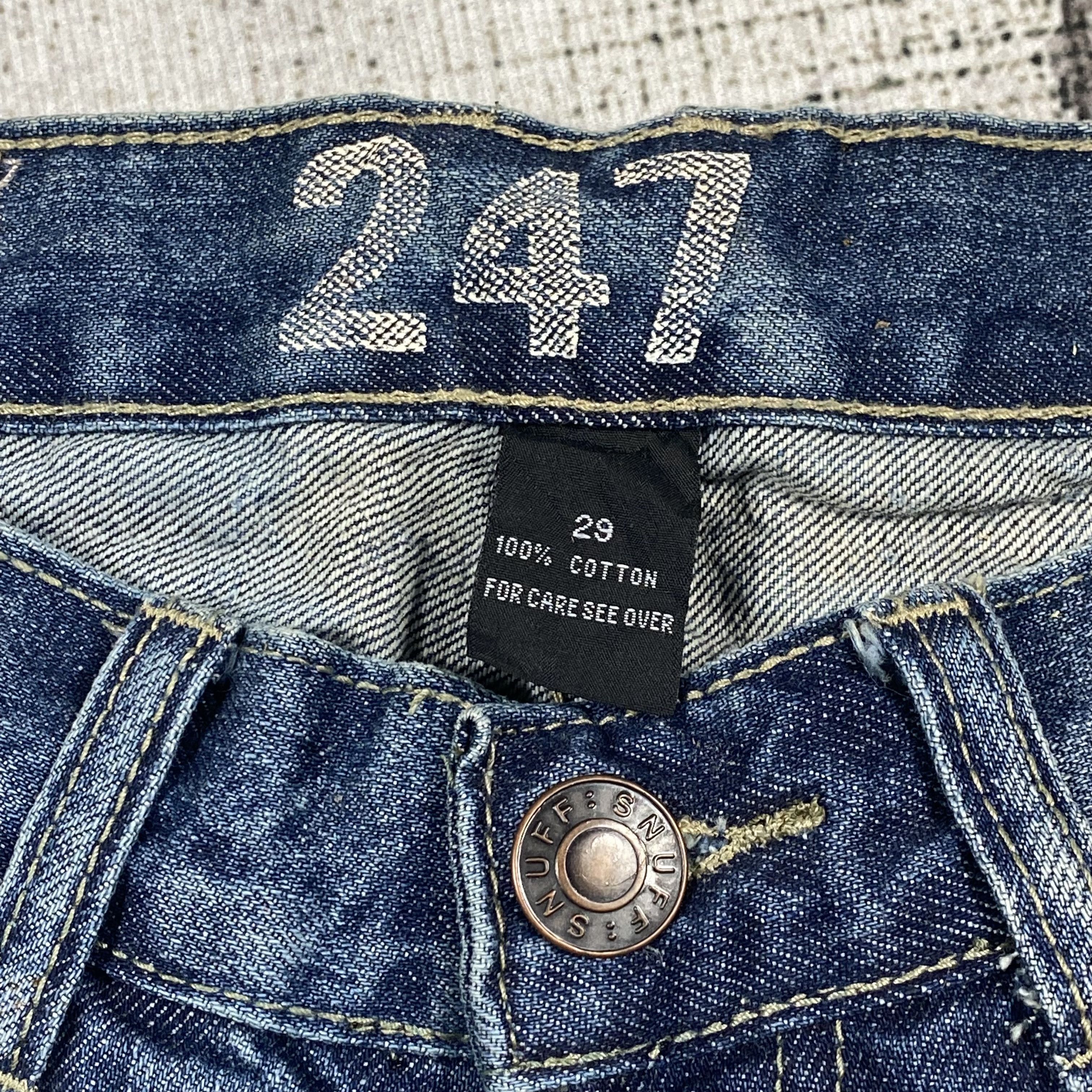 Other 247 Brand Splash Paint Flared Bootcut Distressed Denim Size US 29 - 7 Thumbnail