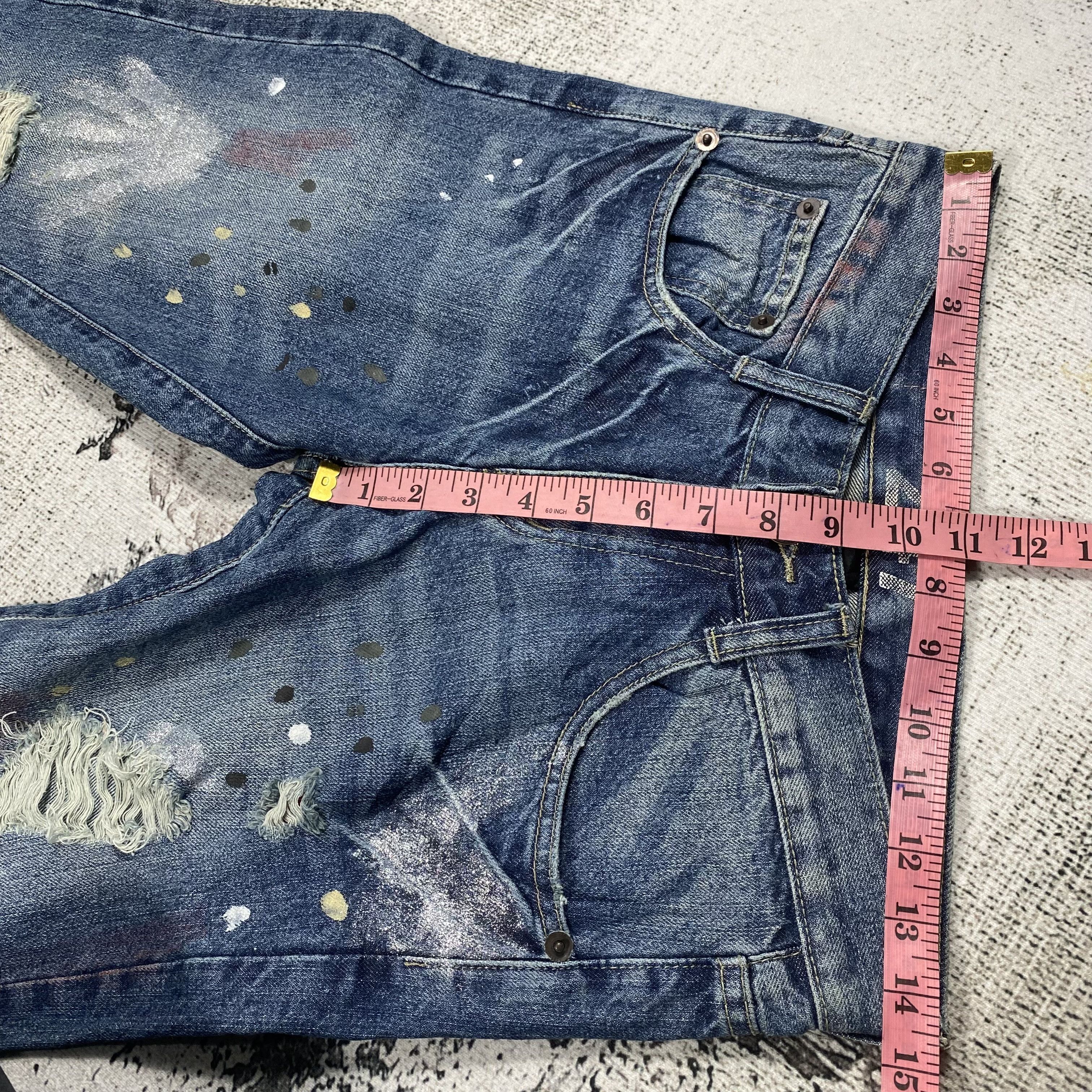 Other 247 Brand Splash Paint Flared Bootcut Distressed Denim Size US 29 - 12 Thumbnail