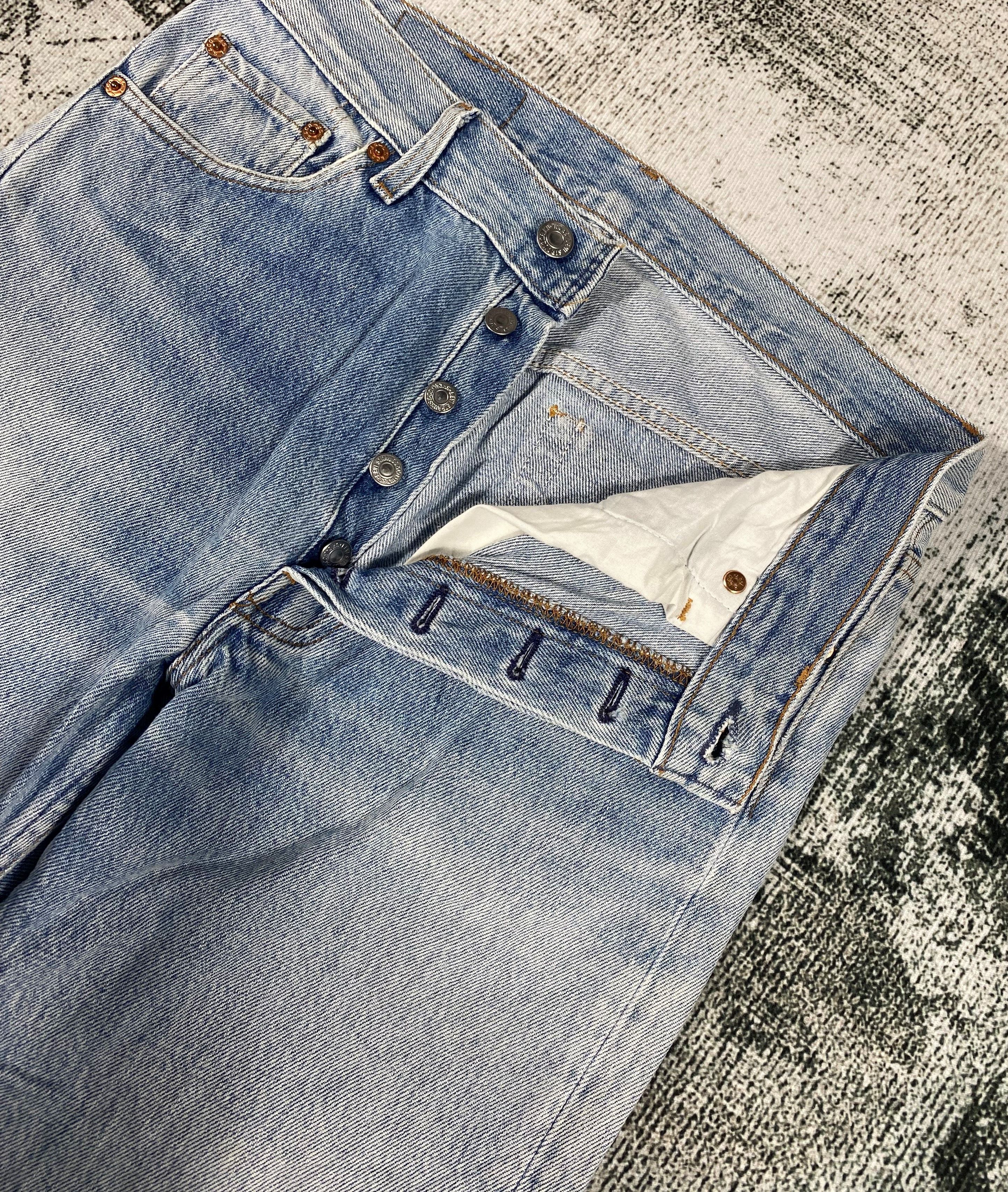 Levi's Vintage Clothing RARE🔥Vintage 90s Levis 501 Faded Washed Denim USA Size US 29 - 5 Thumbnail