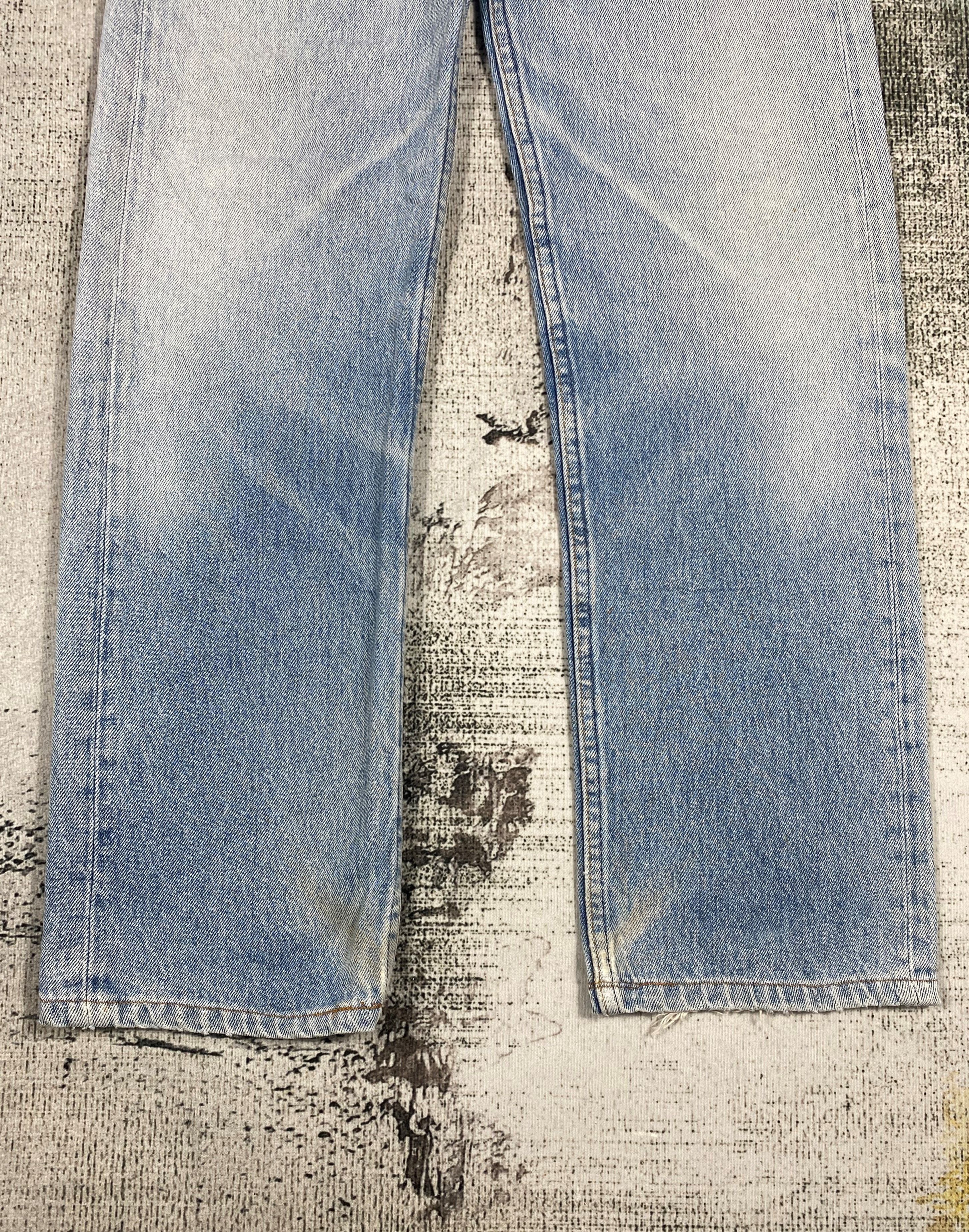 Levi's Vintage Clothing RARE🔥Vintage 90s Levis 501 Faded Washed Denim USA Size US 29 - 3 Thumbnail