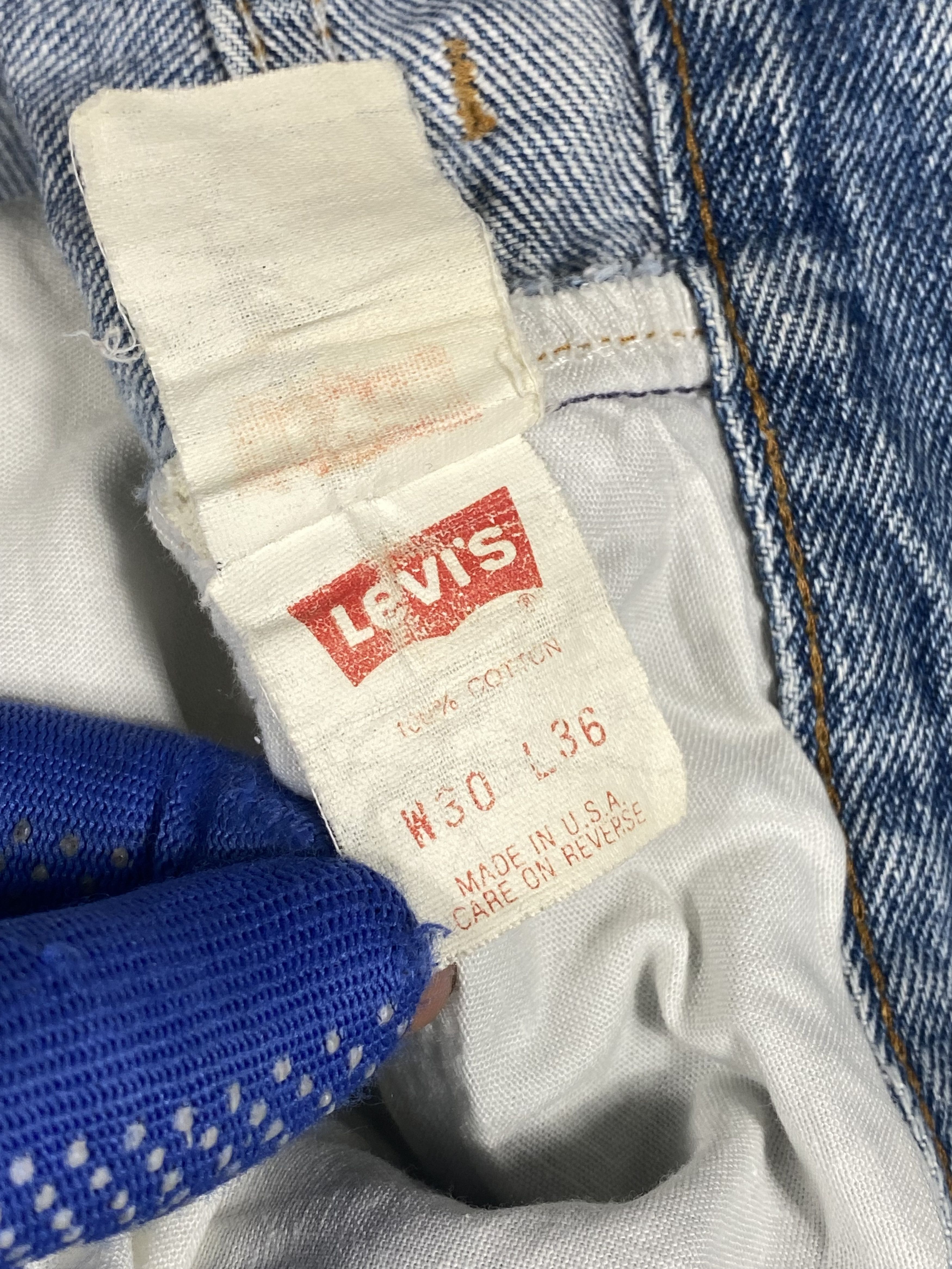 Levi's Vintage Clothing RARE🔥Vintage 90s Levis 501 Faded Washed Denim USA Size US 29 - 7 Thumbnail