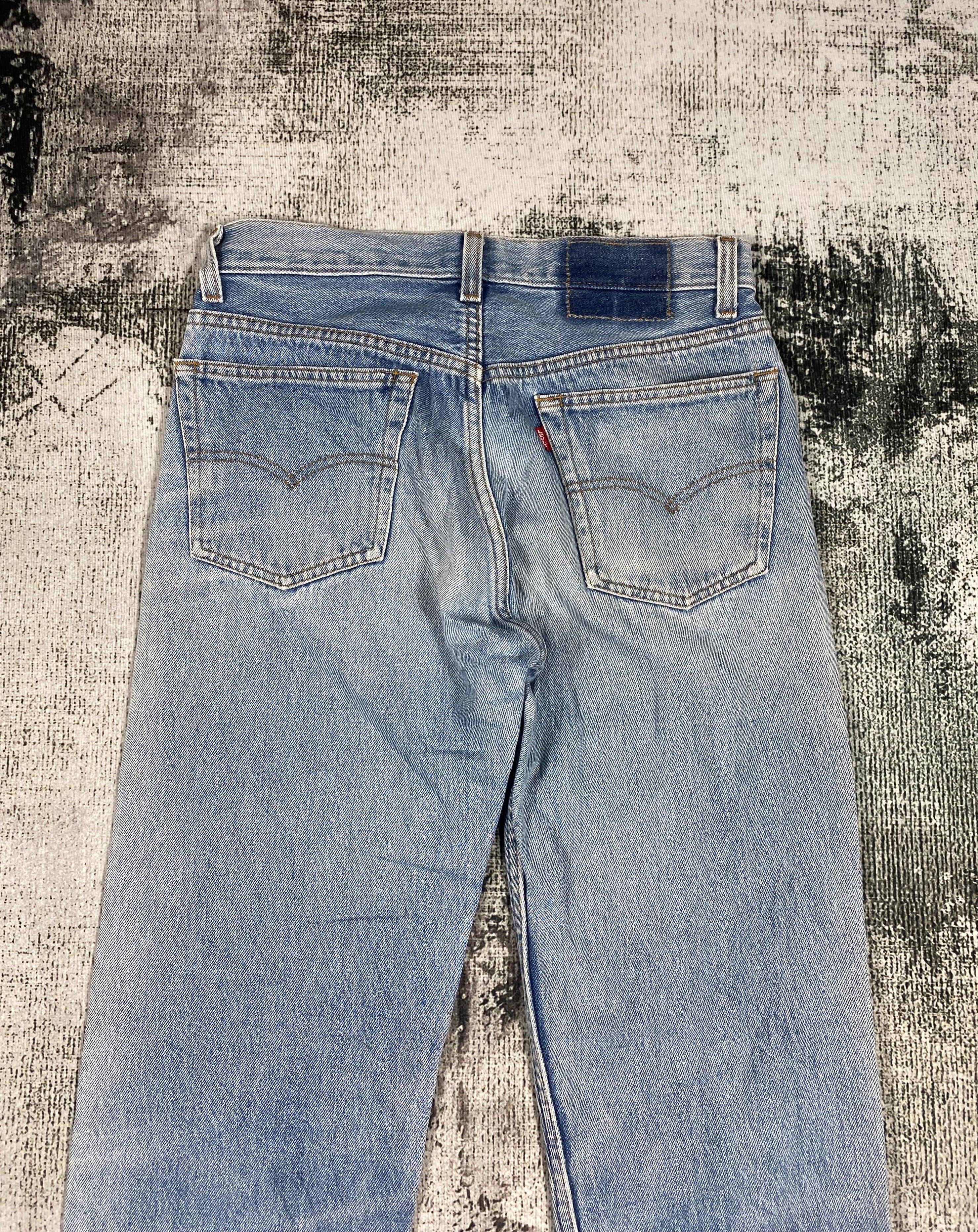 Levi's Vintage Clothing RARE🔥Vintage 90s Levis 501 Faded Washed Denim USA Size US 29 - 9 Thumbnail