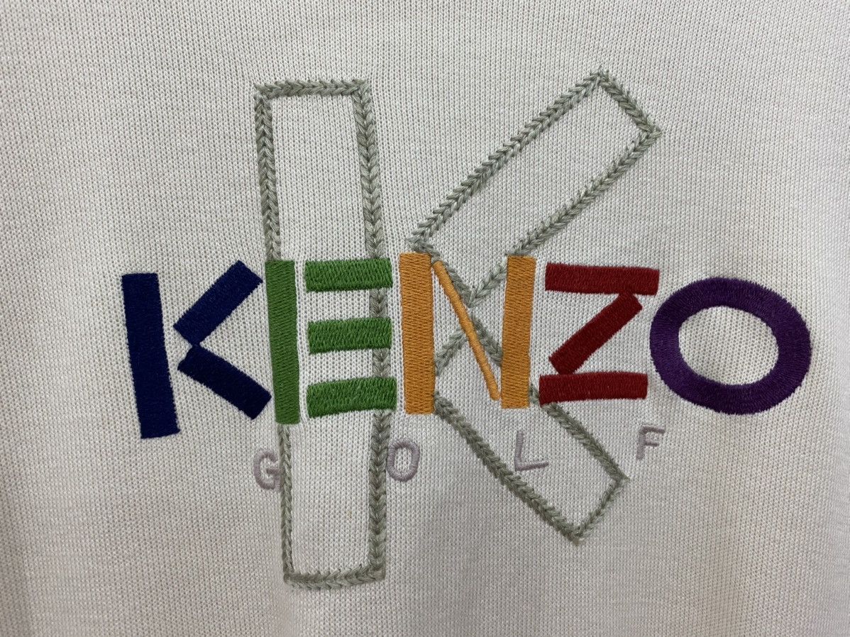 Kenzo × Vintage VINTAGE KENZO GOLF SWEATER EMBROIDED LOGO COLOUR Size US L / EU 52-54 / 3 - 3 Thumbnail