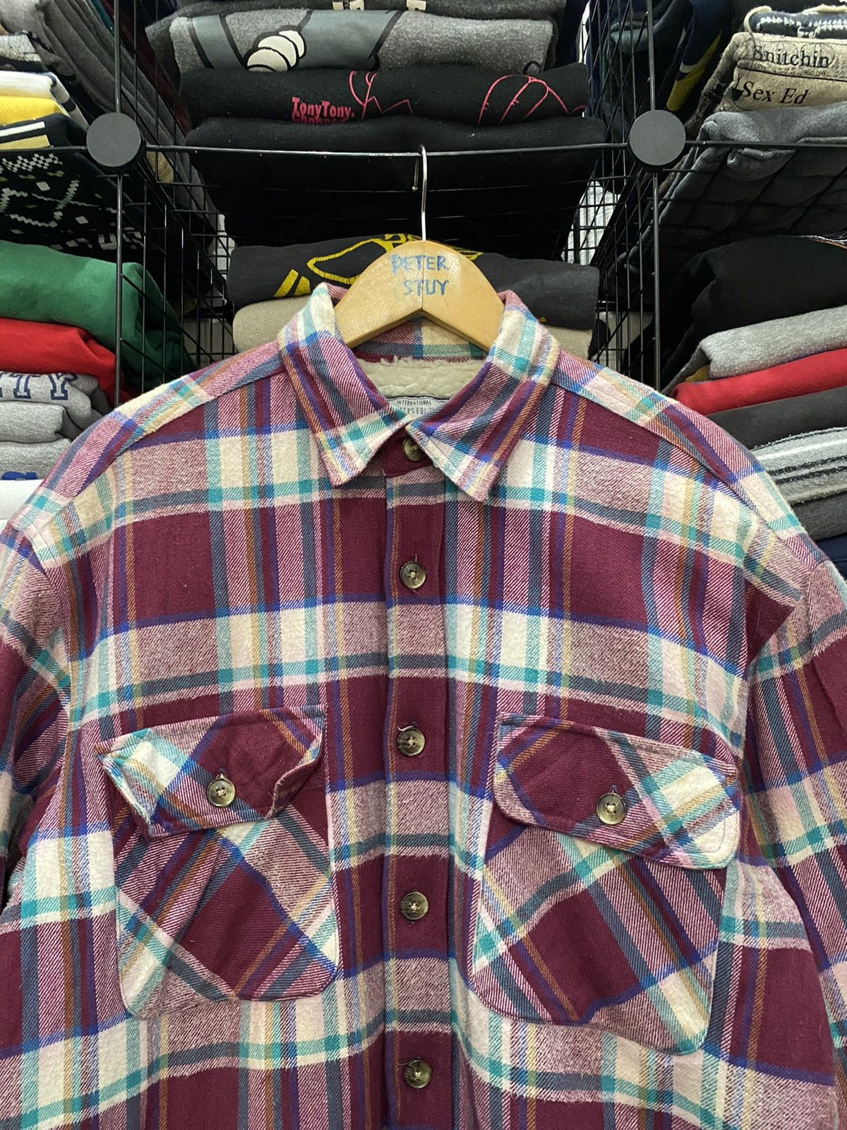 Flannel × Vintage Vintage Seahop International Tartan Workers Equipment Size US M / EU 48-50 / 2 - 2 Thumbnail