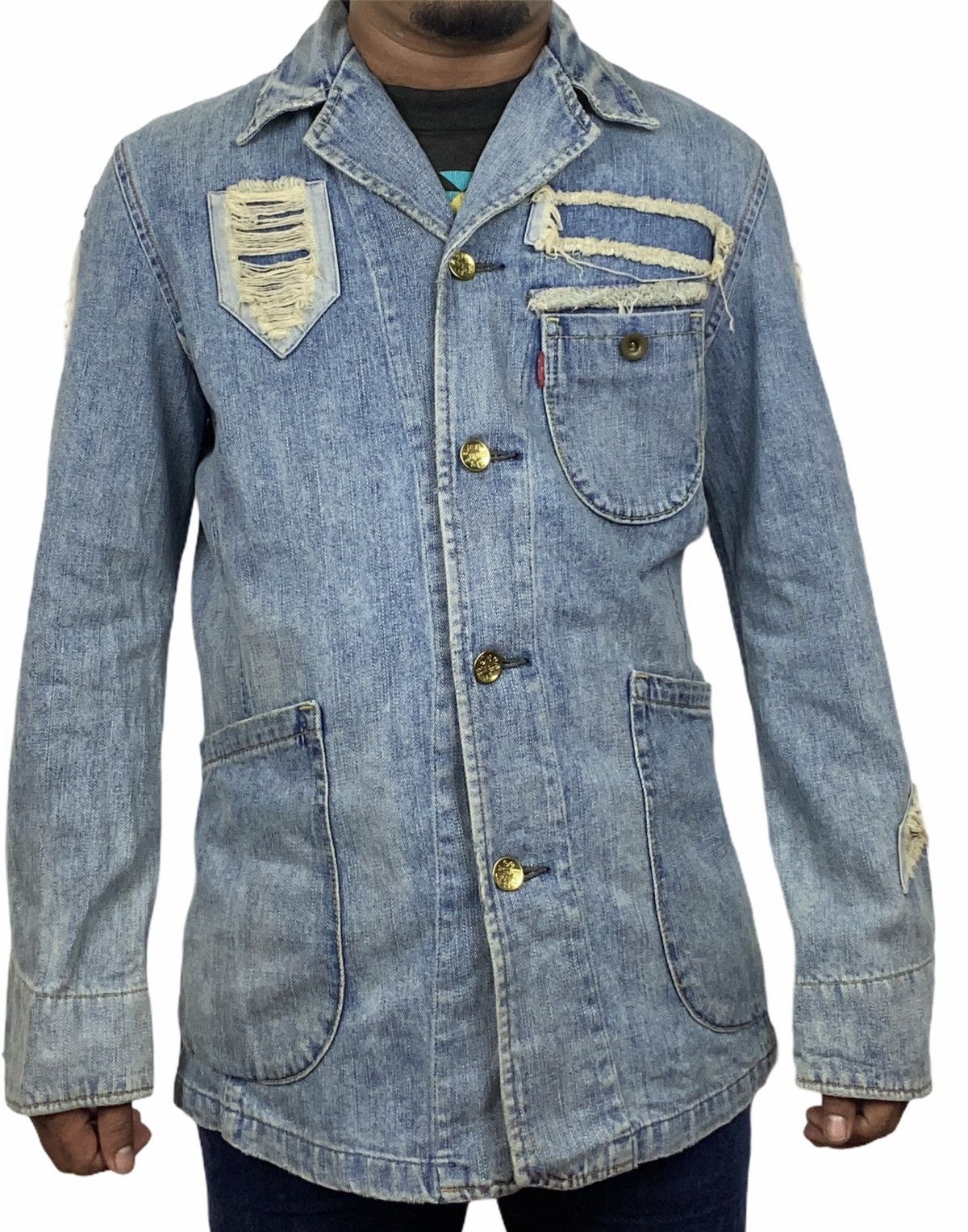 Levi's Levi’s Premium Red Tab Distress Jacket - Medium Size Size US M / EU 48-50 / 2 - 2 Thumbnail