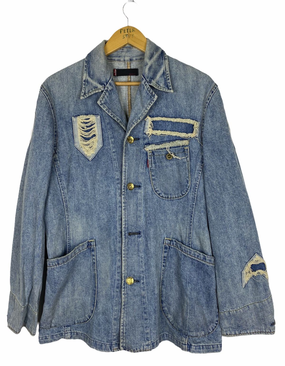 Levi's Levi’s Premium Red Tab Distress Jacket - Medium Size Size US M / EU 48-50 / 2 - 1 Thumbnail