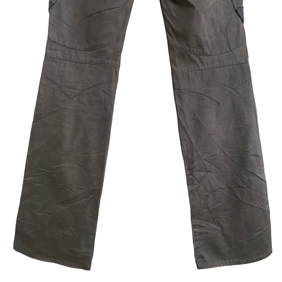 Japanese Brand DIFFERENCE RUPERT Coated Wax Cargo Bondage Flare Pants Size US 31 - 14 Thumbnail